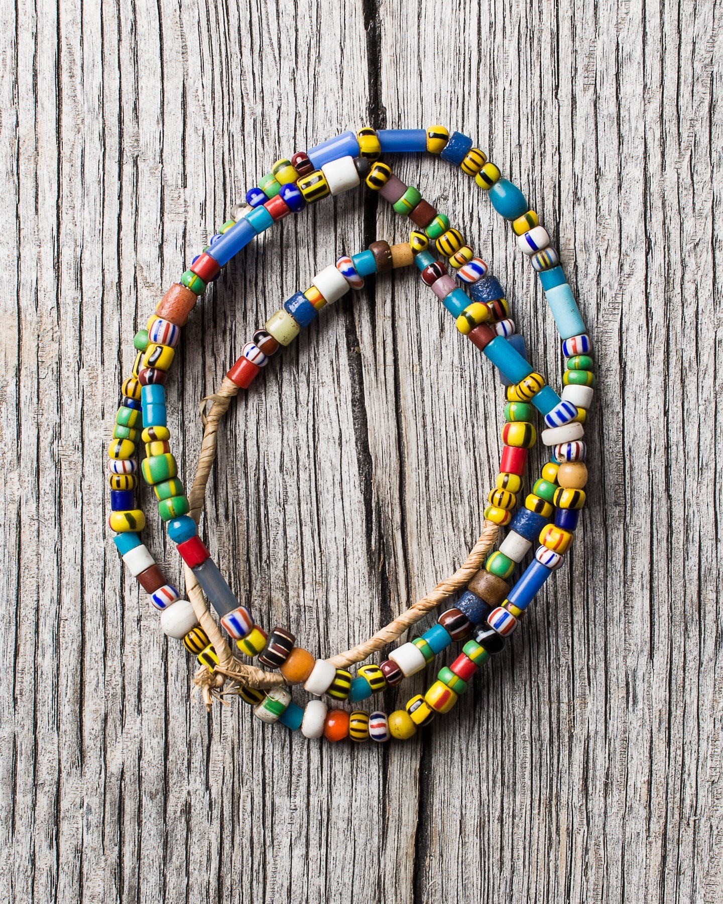 African Trade Beads Necklace