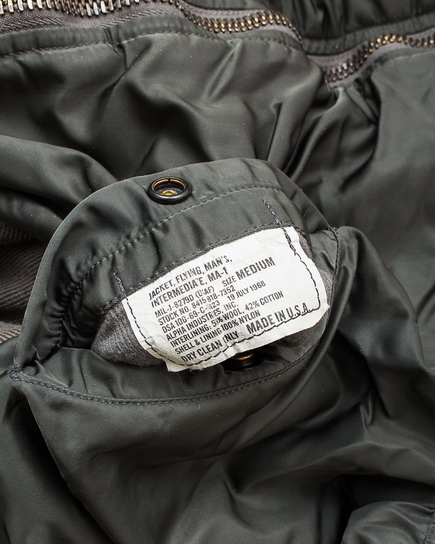 Vintage USAF 1969 MA-1 Jacket Size Medium