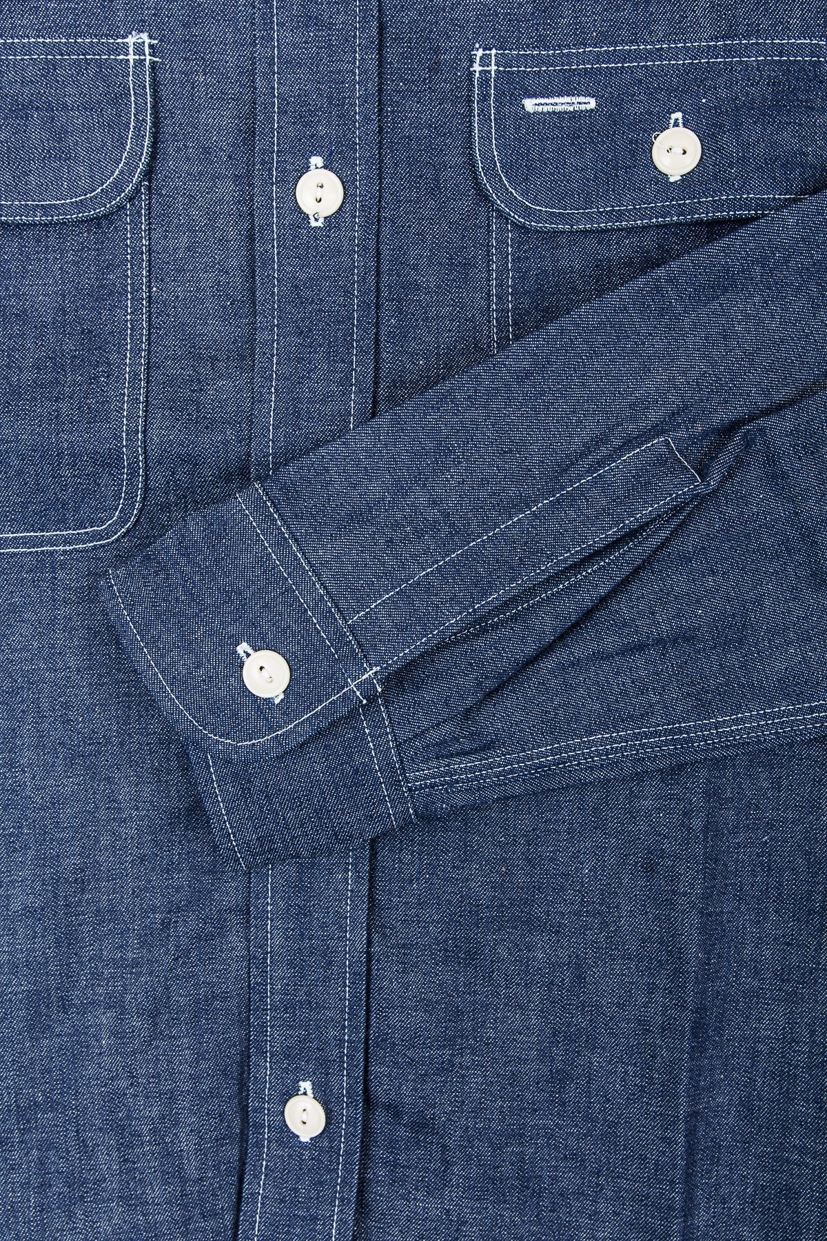 Sugar Cane & Co. Blue Denim Work Shirt SC27852