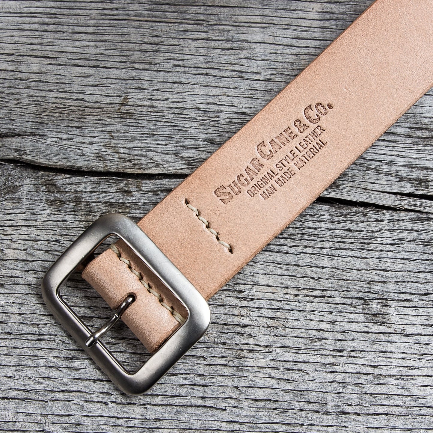 Sugar Cane & Co. Garrison Natural Leather Belt SC02320