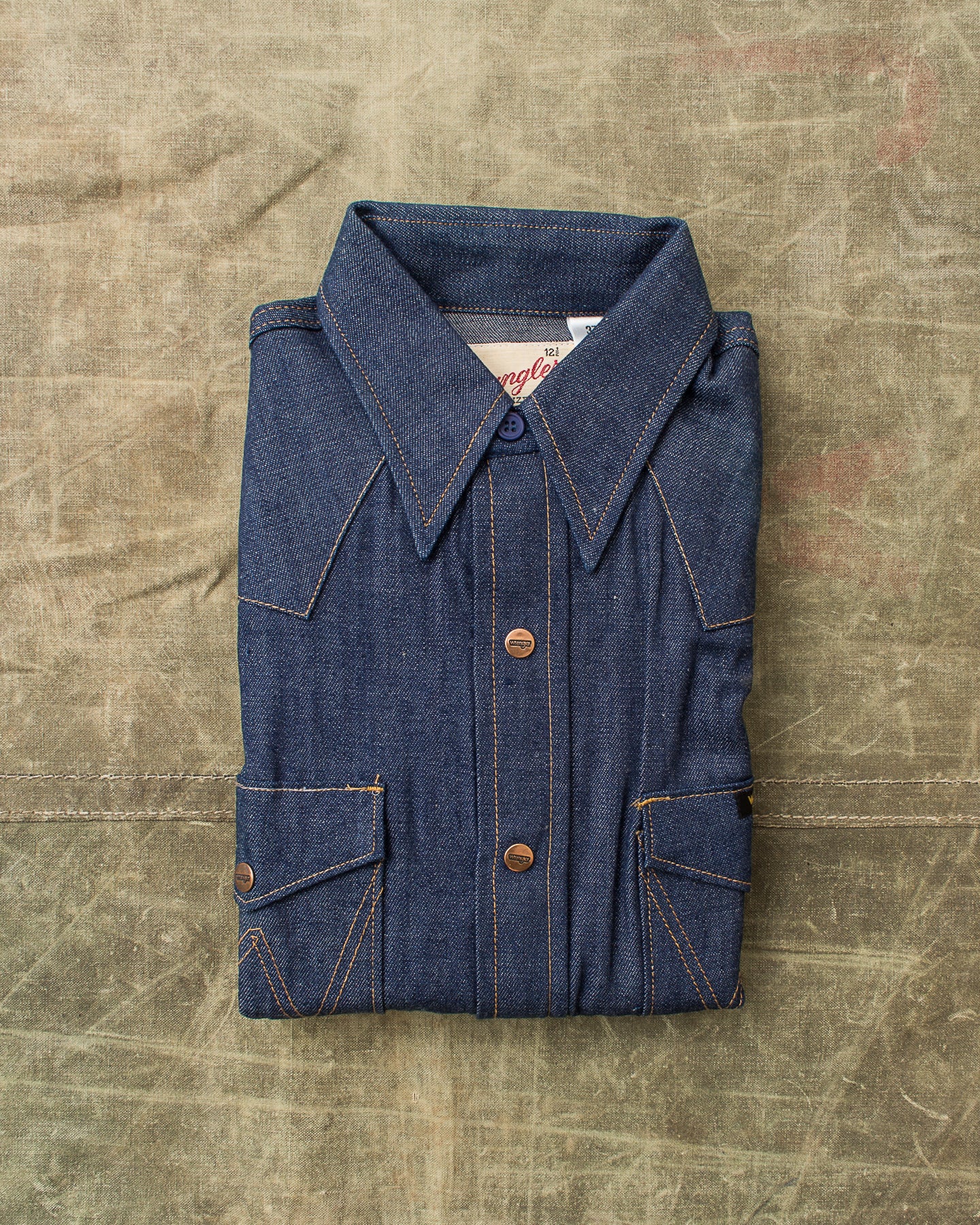 Vintage Dead Stock 70's Wrangler Children's Denim Shirt