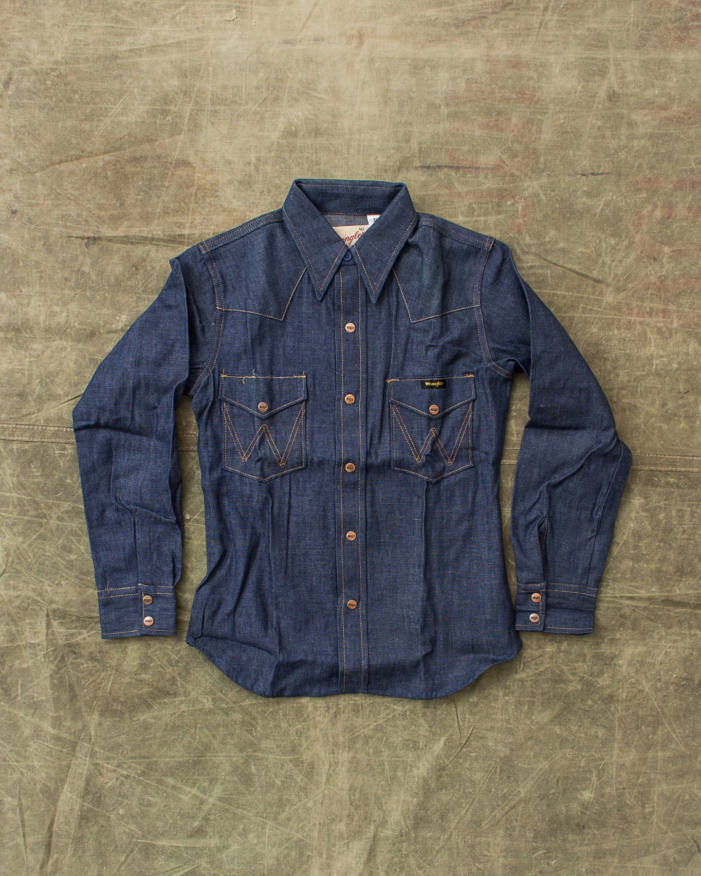 Vintage Dead Stock 70's Wrangler Children's Denim Shirt