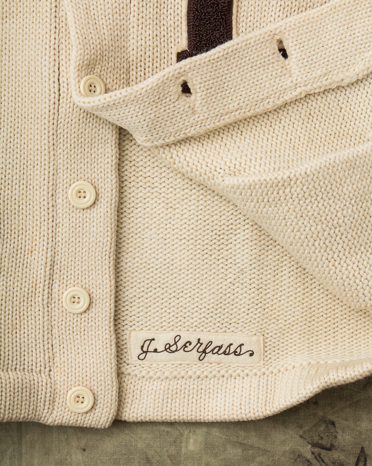 Vintage 50´s Bethlehem Sporting Goods Knitted Letterman Wool Cardigan