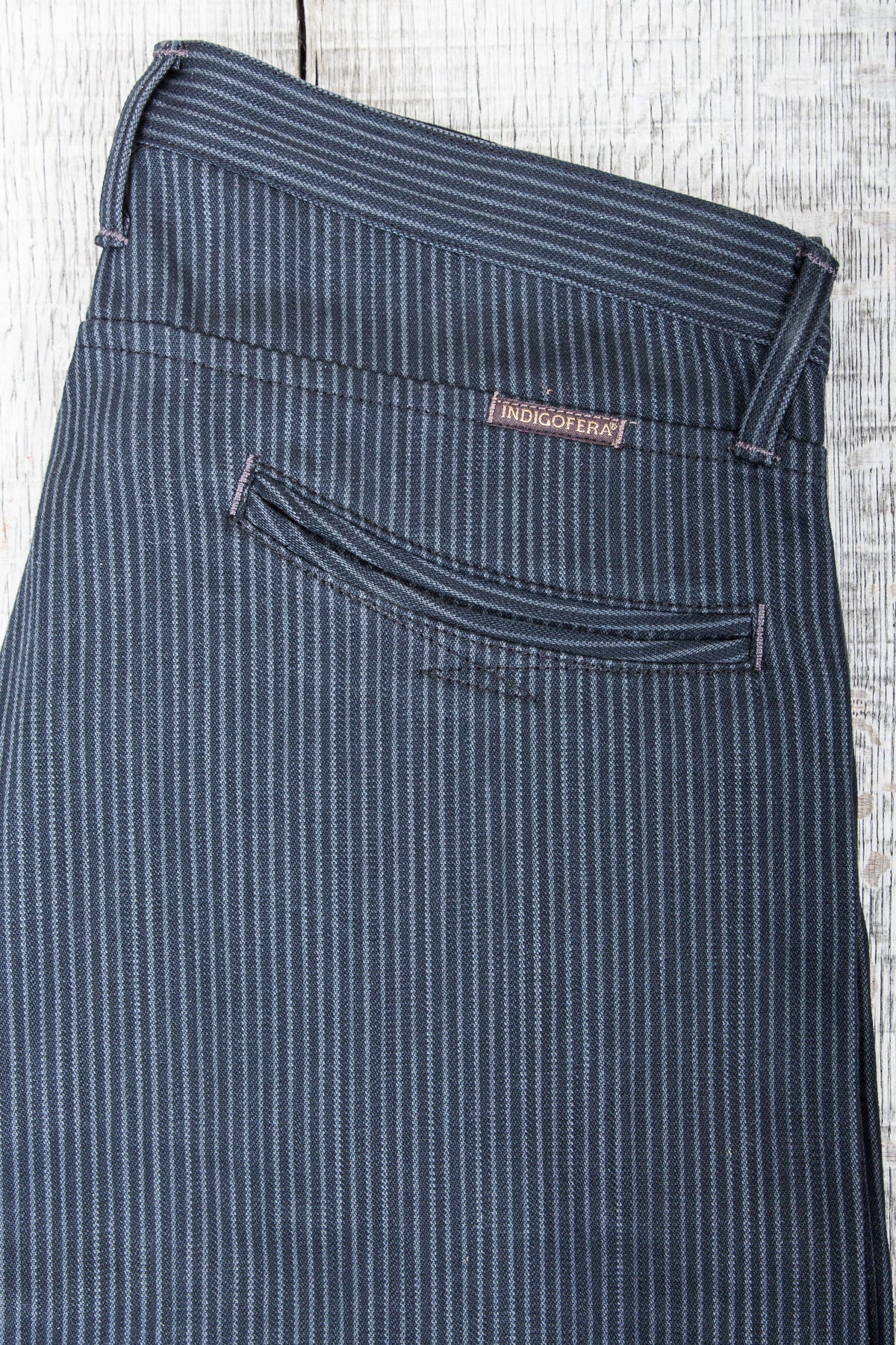 Indigofera Swearengen Pants Black/Grey Hickory Stripe