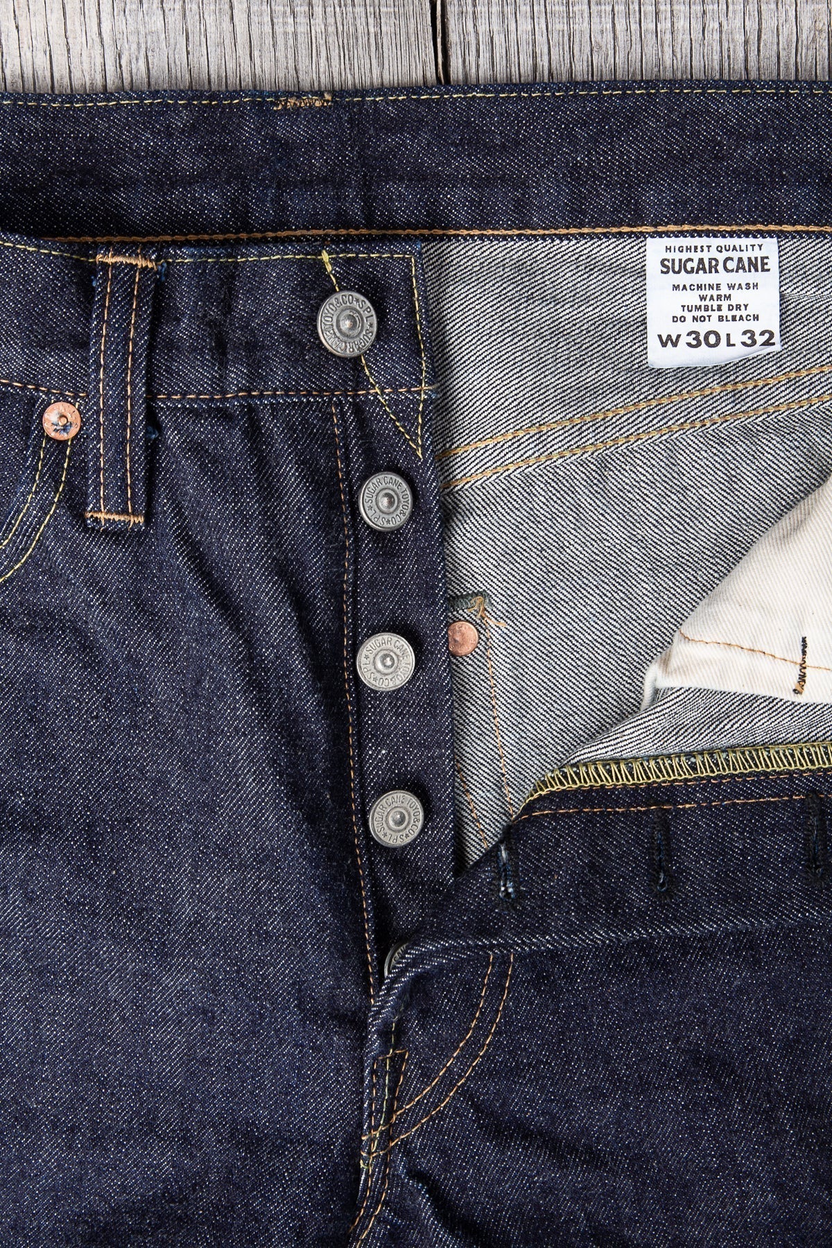 Sugar Cane & Co. Model 2021 Tapered One Wash Jeans SC42021A