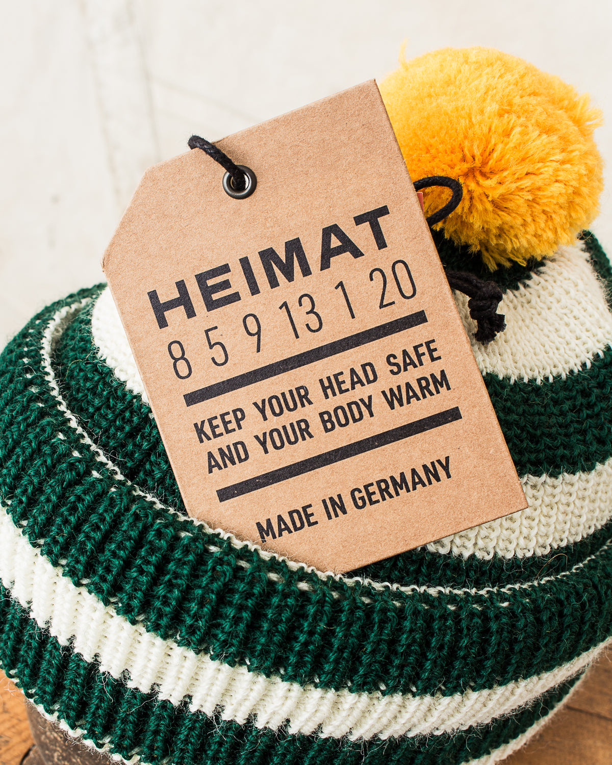 Heimat Jailhouse Bobble Mechanics Wool Tannen Gruen / Seashell / Golden