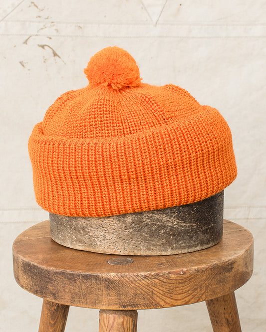 Heimat Mechanics Bobble Wool Hat Rescue Orange