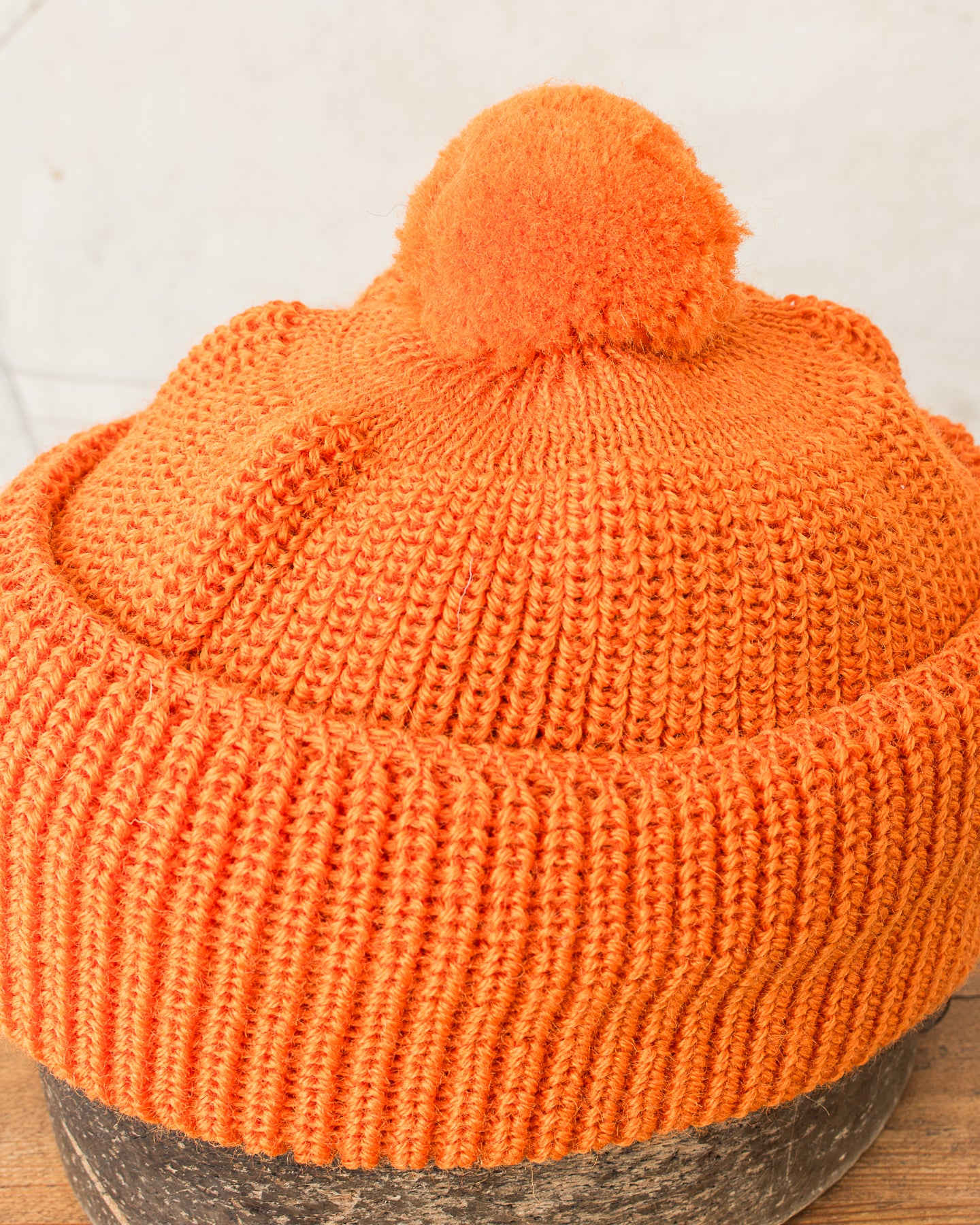 Heimat Mechanics Bobble Wool Hat Rescue Orange