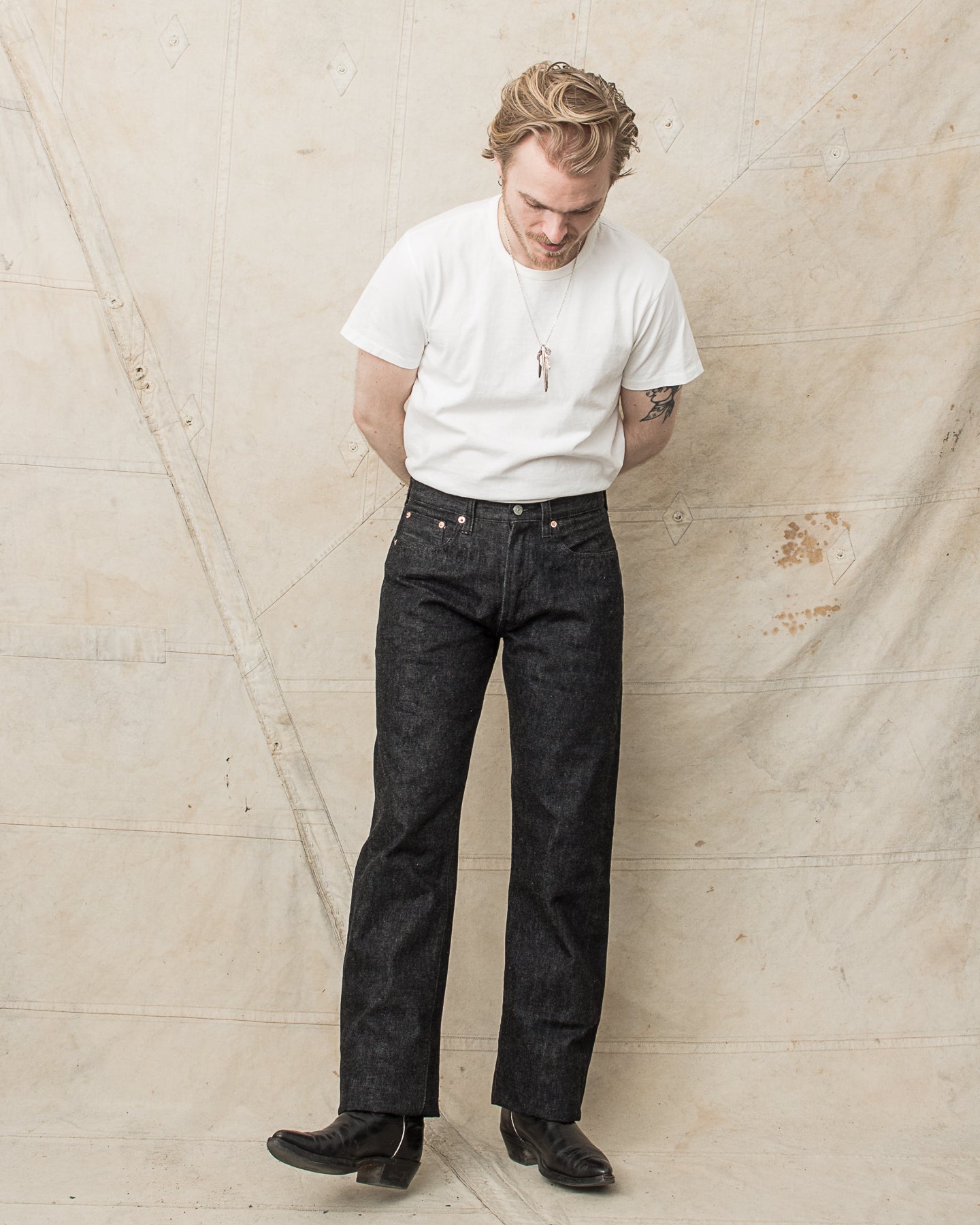 Sugar Cane & Co. 460 (1947) Model 14,25oz One Wash Black Denim SC42460