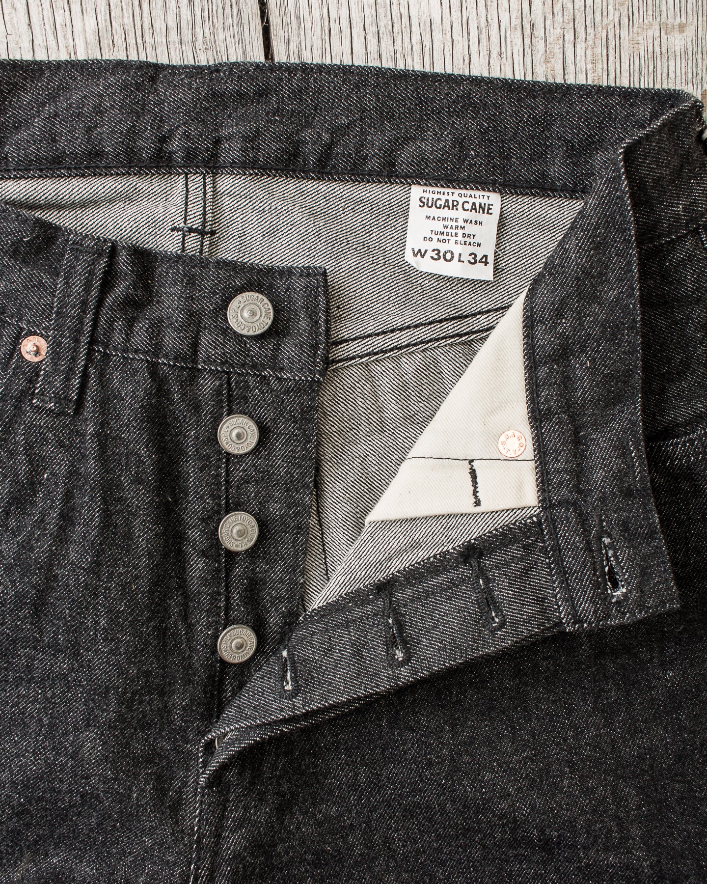 Sugar Cane & Co. 460 (1947) Model 14,25oz One Wash Black Denim SC42460