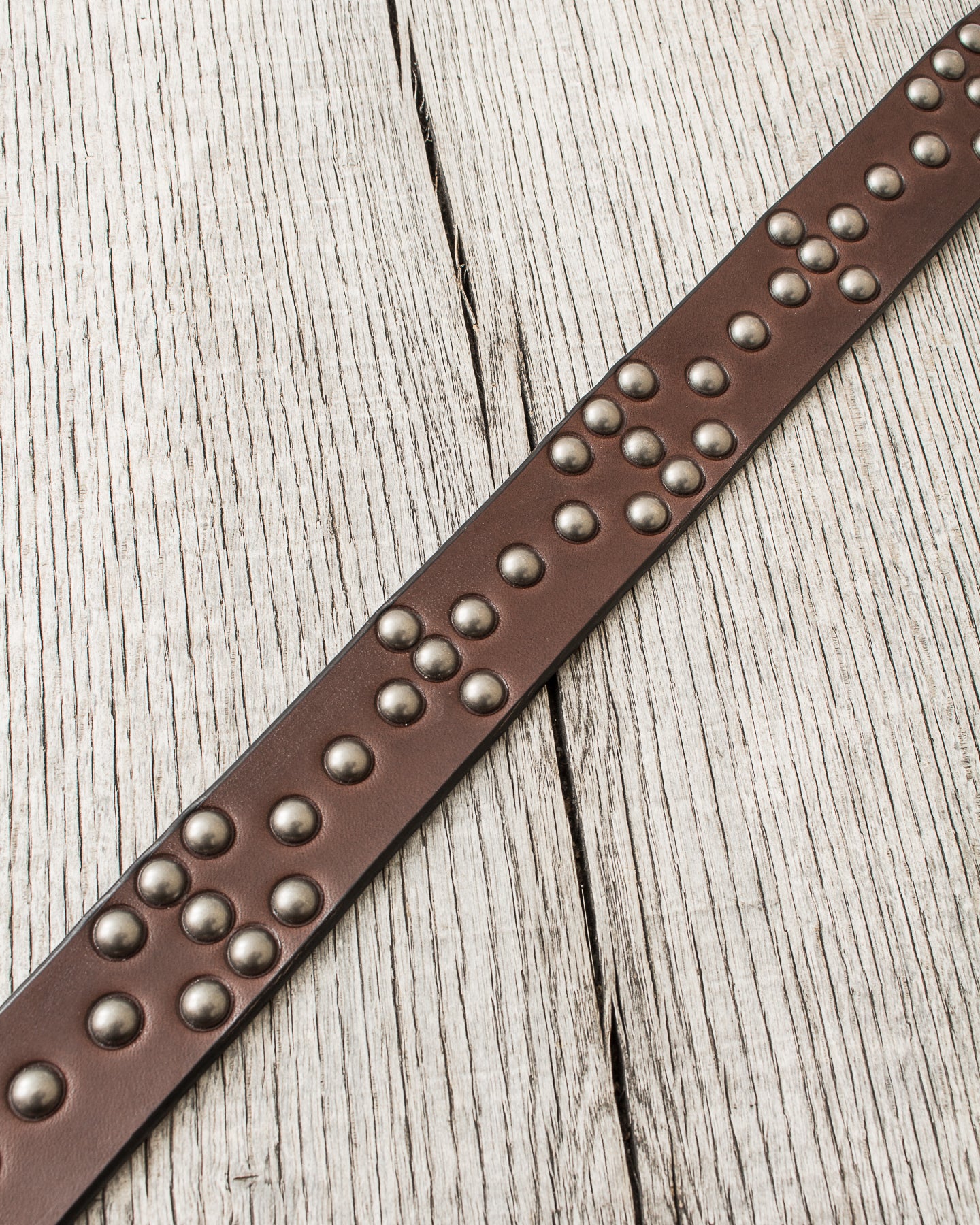 Sugar Cane & Co. Brown Studded Leather Belt SC02322