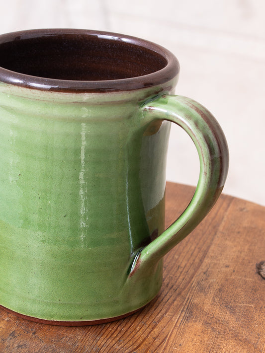 Tender Hand Thrown Coffee Mug Green Glaze