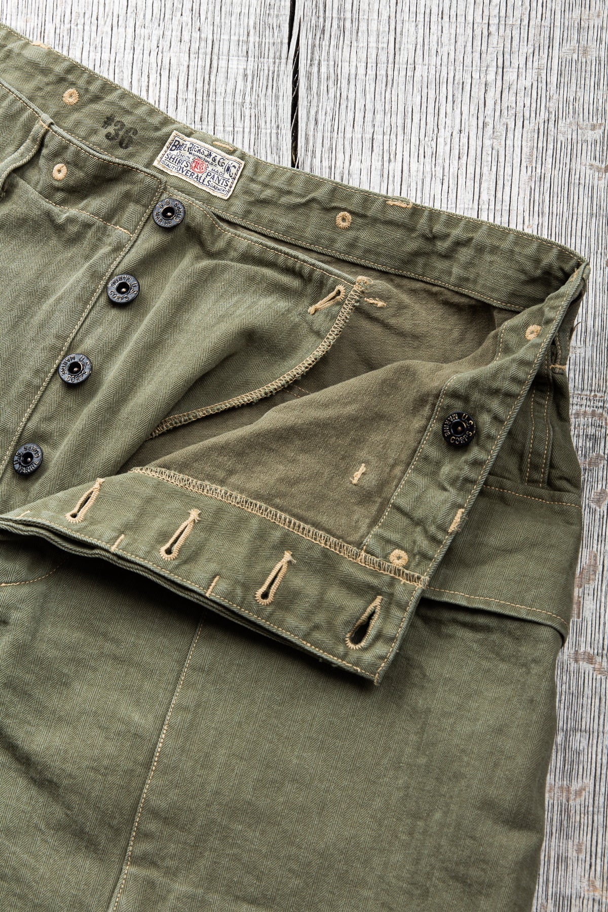Buzz Rickson's USMC P-44 HBT Twill "Monkey" Shorts BR52388