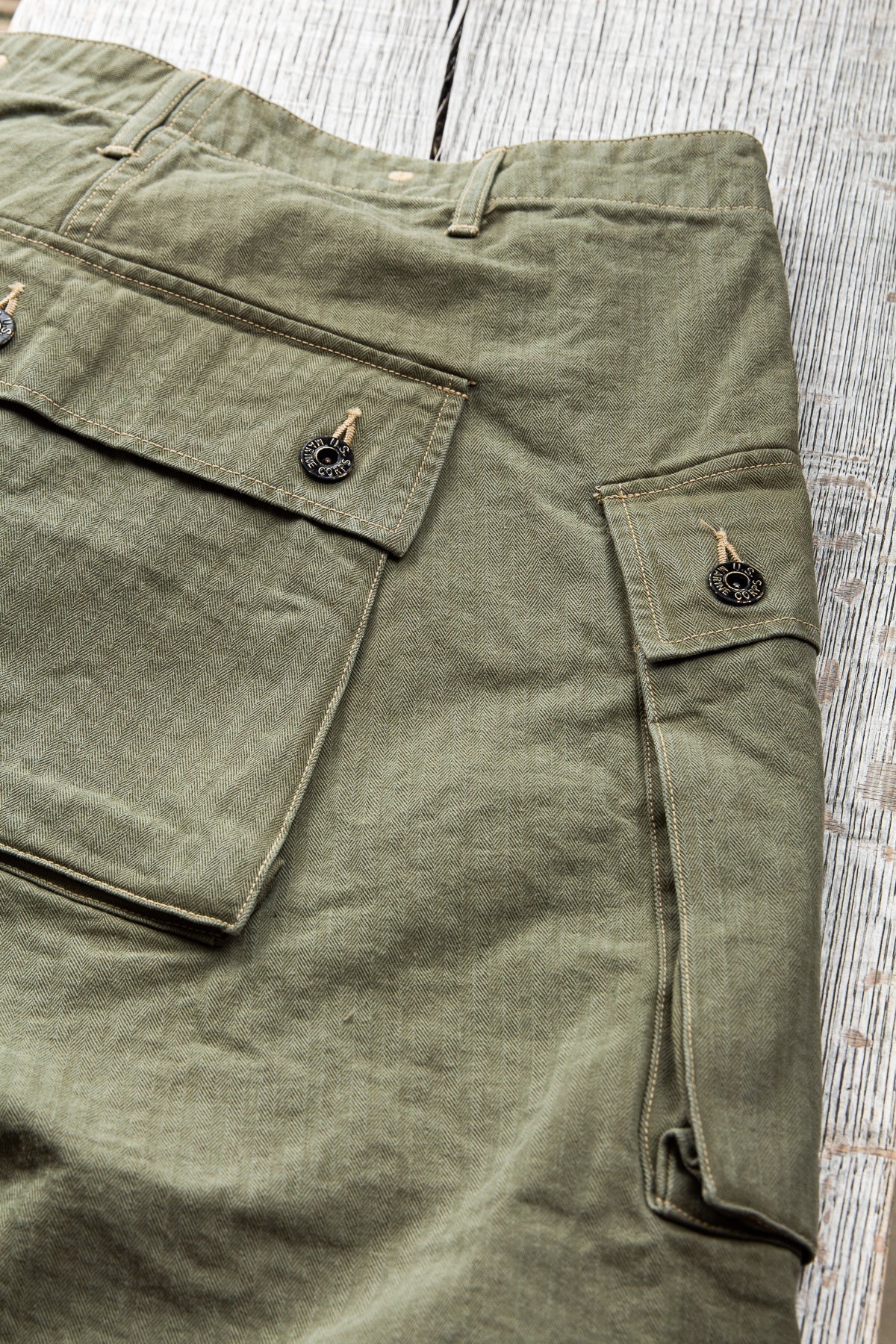Buzz Rickson's USMC P-44 HBT Twill "Monkey" Shorts BR52388