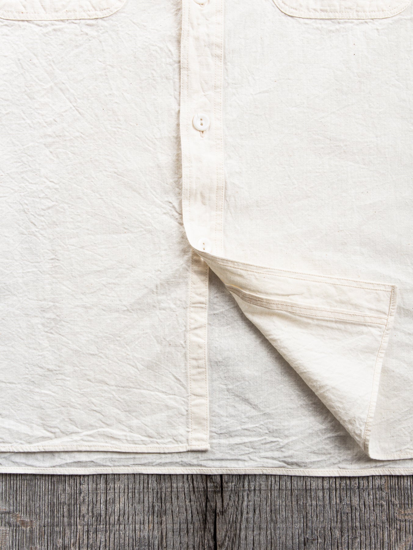 Buzz Rickson's USN Short Sleeve Chambray Shirt White BR35857