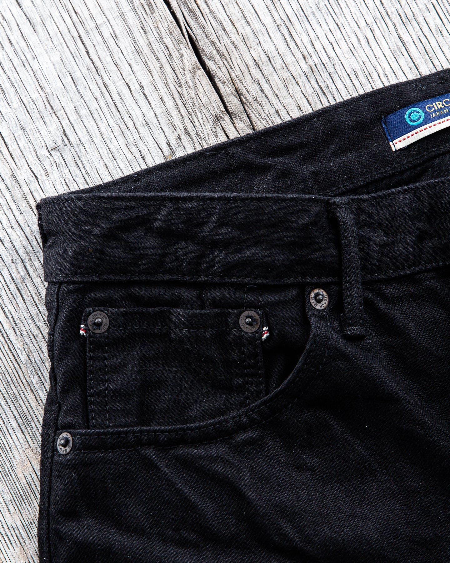 Japan Blue J316BK Circle 13.5 oz Straight Fit Black Jeans