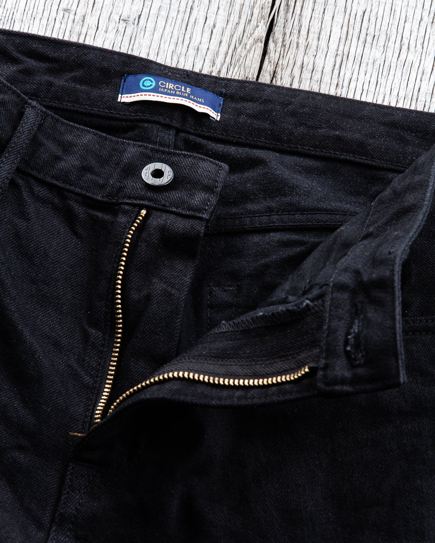 Japan Blue J316BK Circle 13.5 oz Straight Fit Black Jeans
