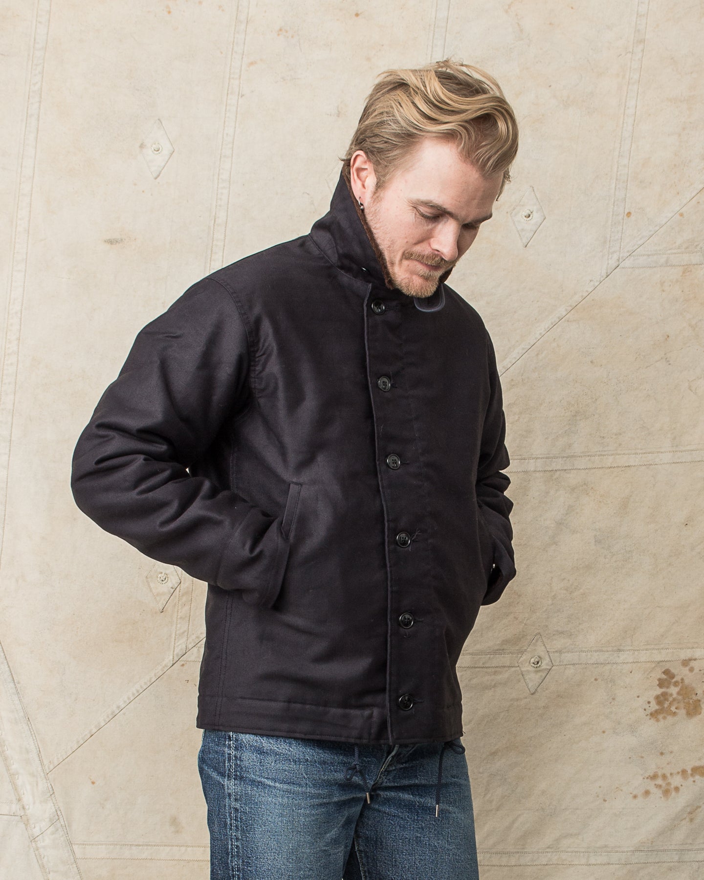 Buzz Rickson's Type N-1 Deck Jacket Navy Demotex BR15340