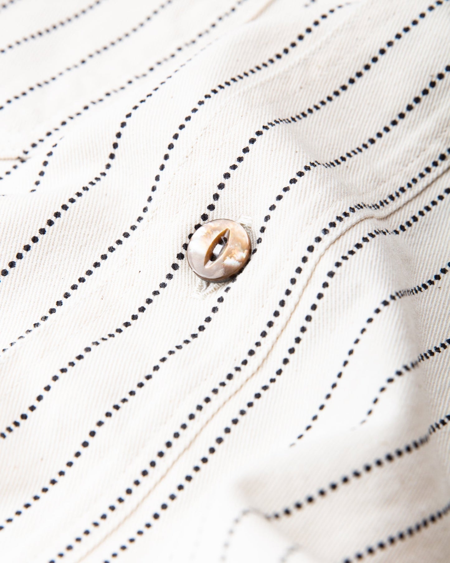 Sugar Cane & Co SC37275 Fiction Romance White Wabash Stripe Short Sleeve Work Shirt