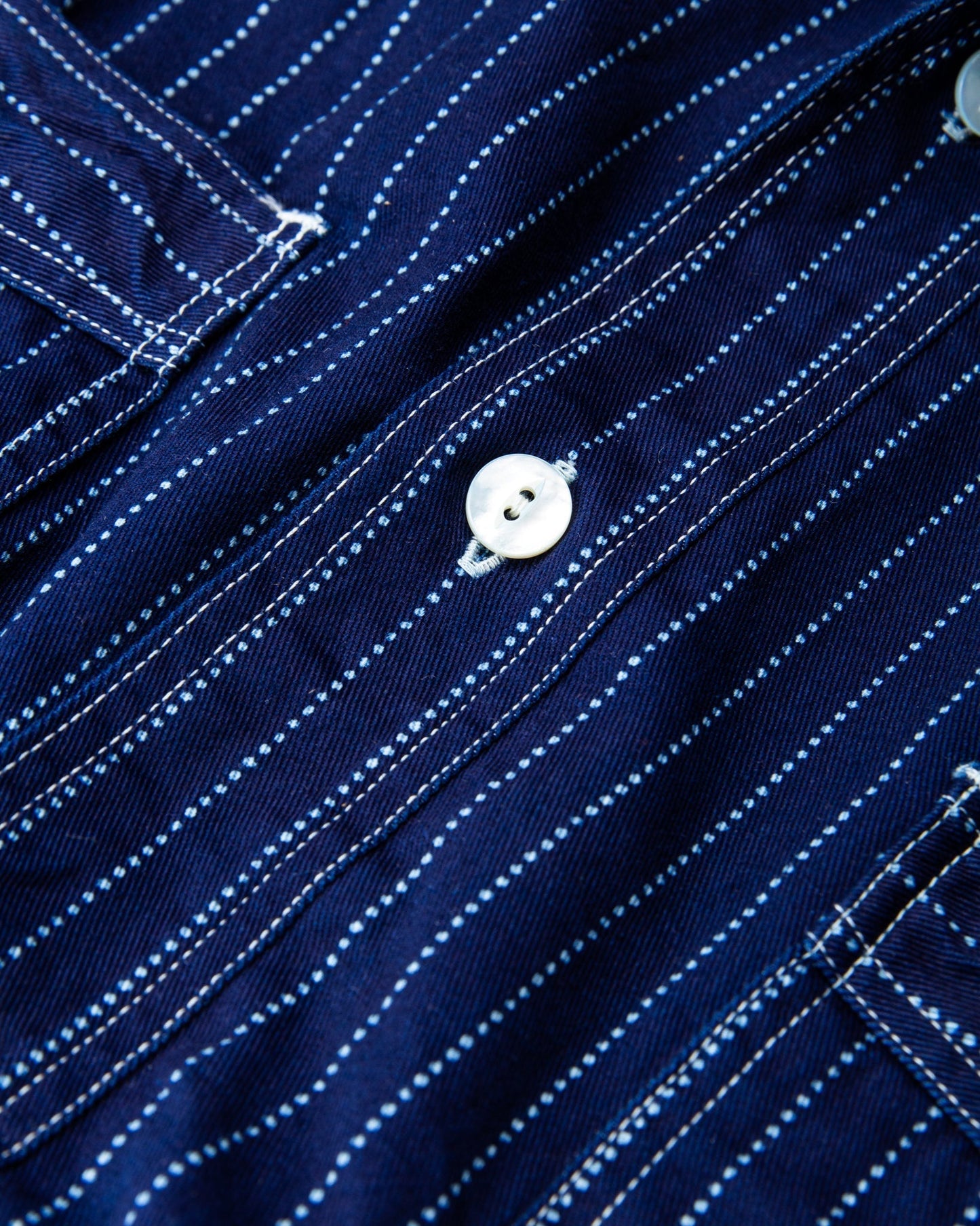 Sugar Cane & Co SC36267A Fiction Romance Blue Wabash Stripe Short Sleeve Work Shirt