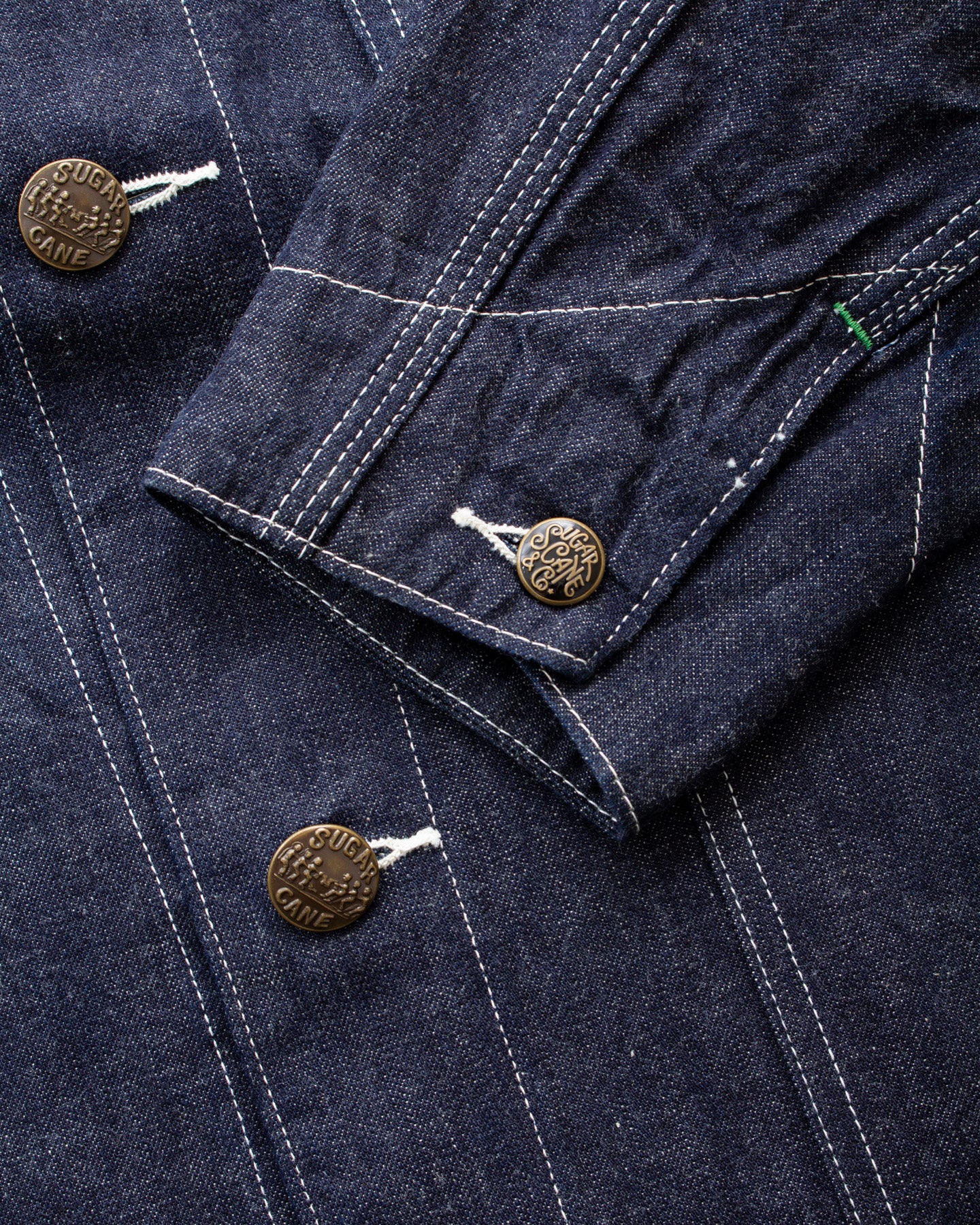 Sugar Cane & Co. Fiction Romance 11oz. Blue Denim 1920's Work Coat SC15503