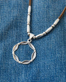 Larry Smith Silver Bamboo Circular Pendant NL-0167