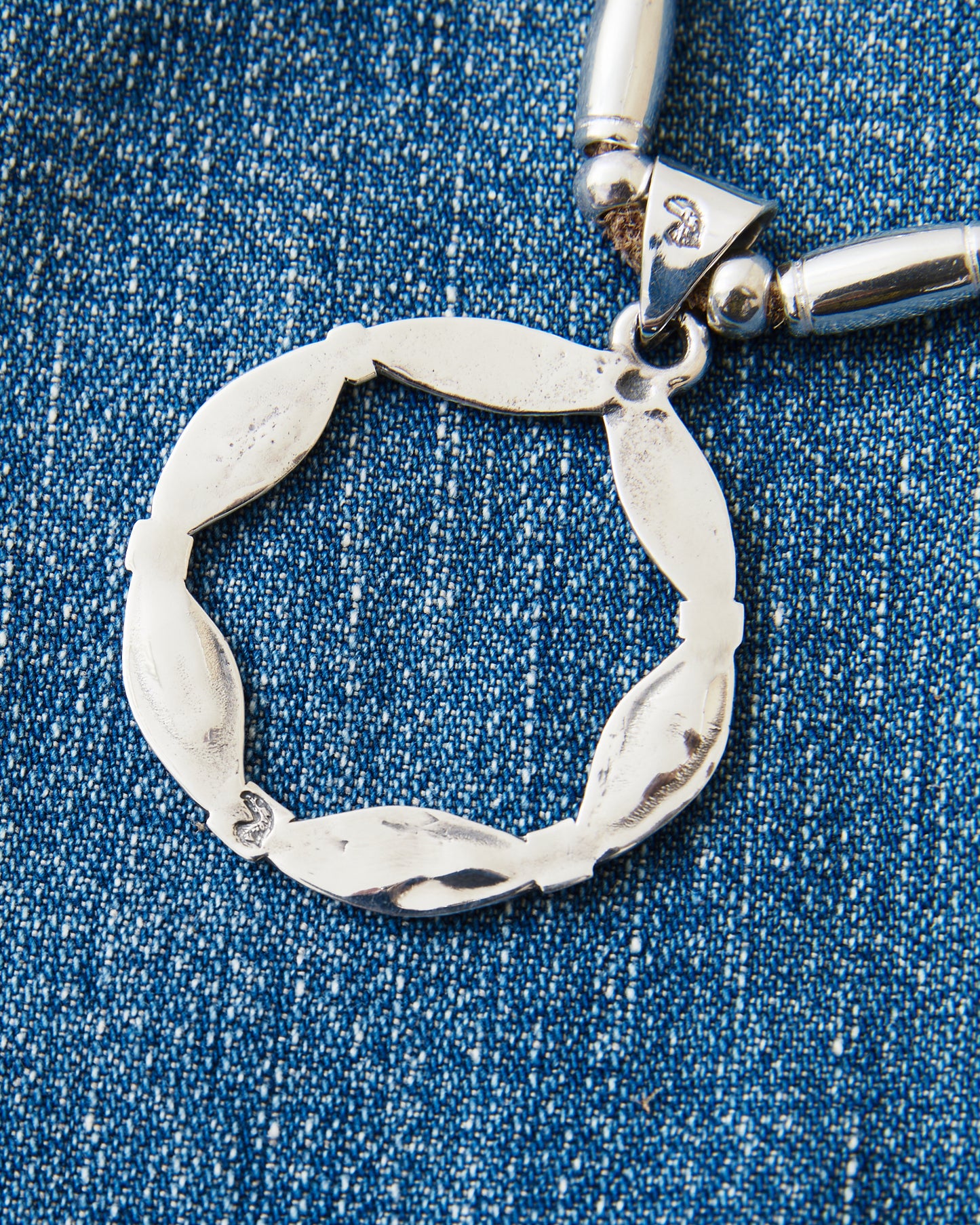 Larry Smith Silver Bamboo Circular Pendant NL-0167