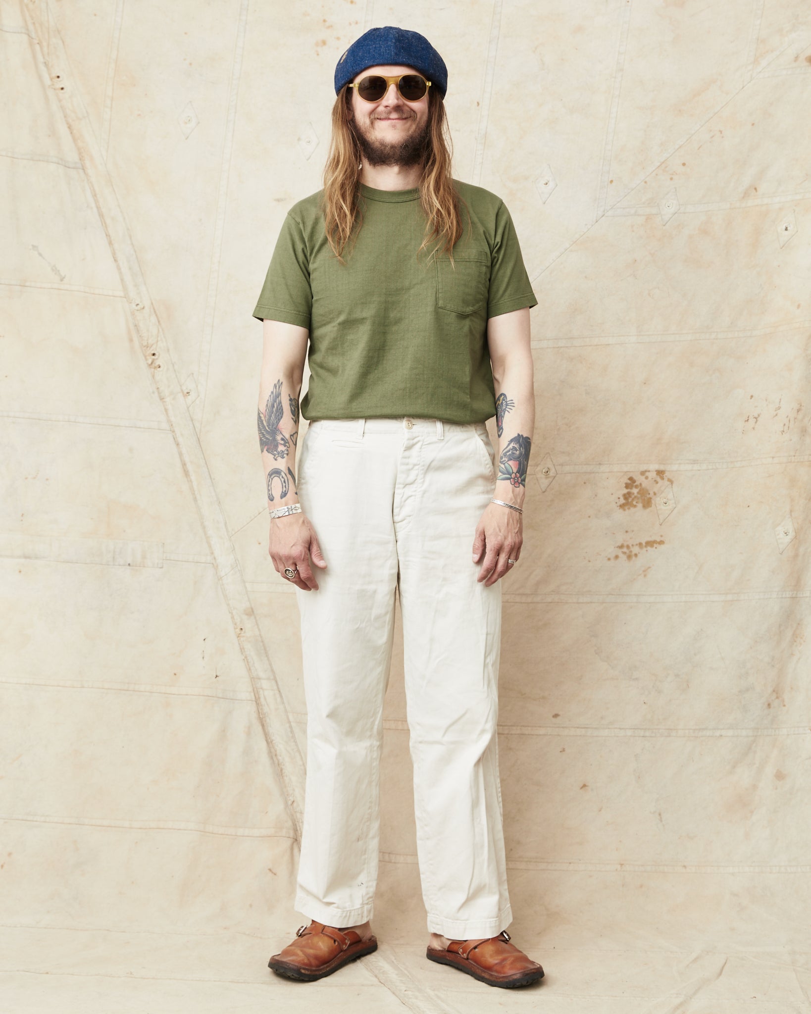 Whitesville WV78932 Olive Heavyweight Short Sleeve Pocket T-shirt
