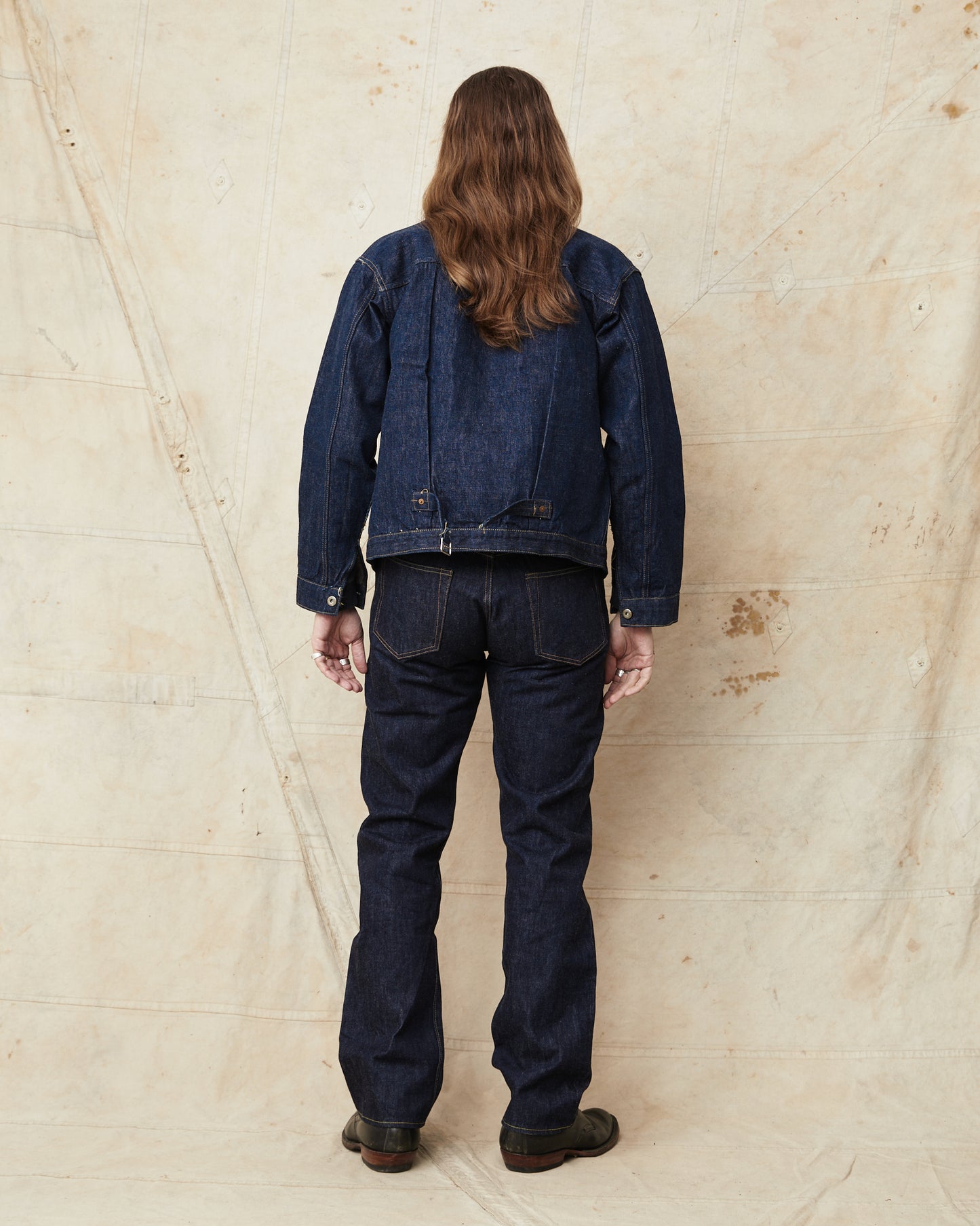 Sugar Cane & Co. SC19010 Super "Denim" Collectibles #10, 14oz Blue Denim Blouse “S1945” Model One Wash