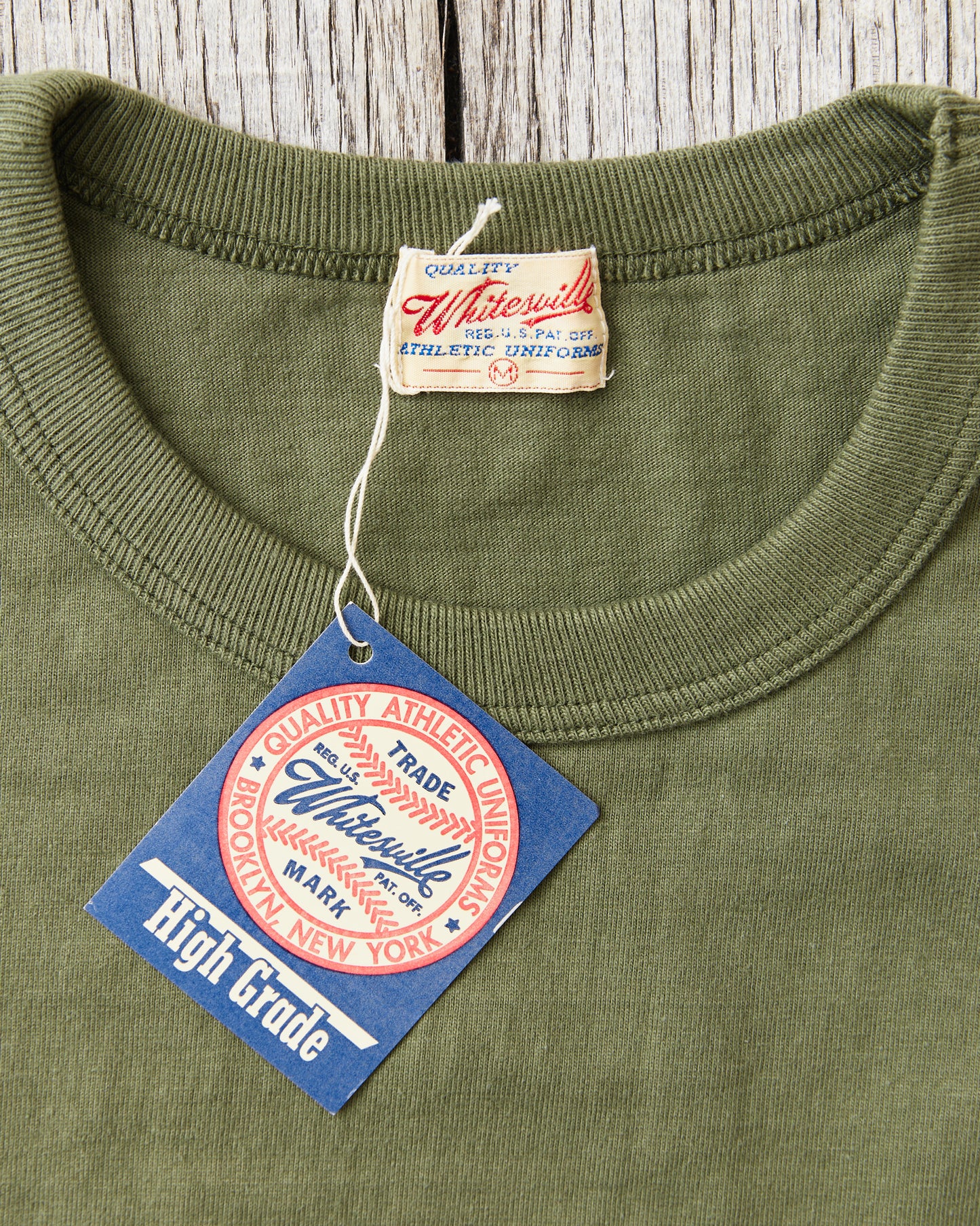 Whitesville WV78932 Olive Heavyweight Short Sleeve Pocket T-shirt