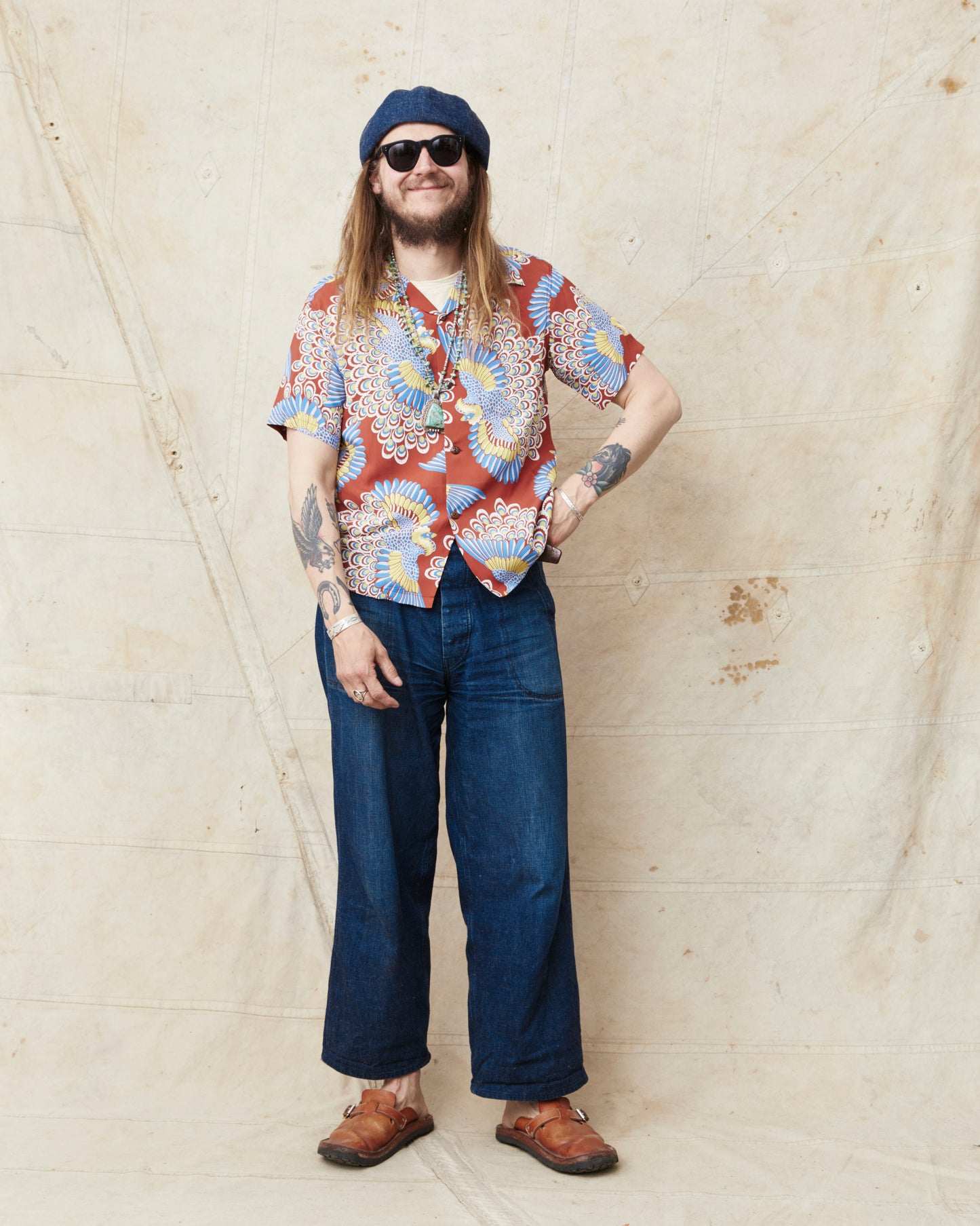 Sun Surf SS39428 Rayon Hawaiian Shirt "Peacock"
