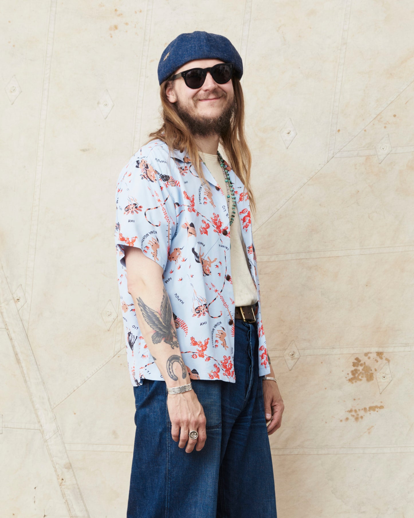 Sun Surf SS39420 Rayon Hawaiian Shirt "Paniola Town"