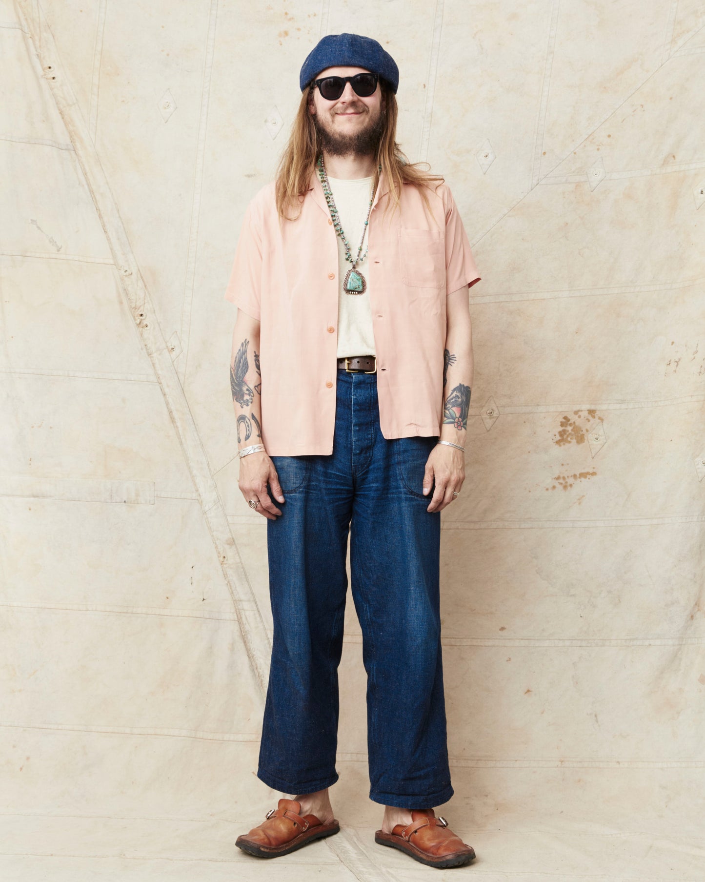 Style Eyes SE39455 Short Sleeve Rayon Bowling Shirt Pink