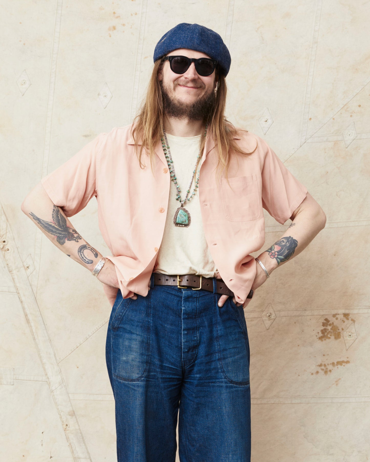 Style Eyes SE39455 Short Sleeve Rayon Bowling Shirt Pink