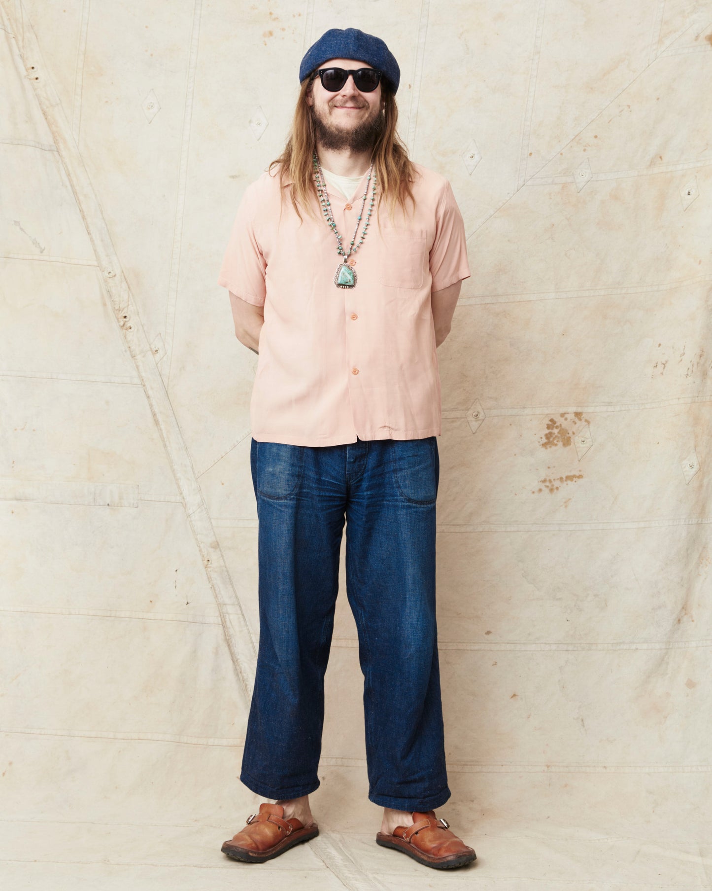 Style Eyes SE39455 Short Sleeve Rayon Bowling Shirt Pink