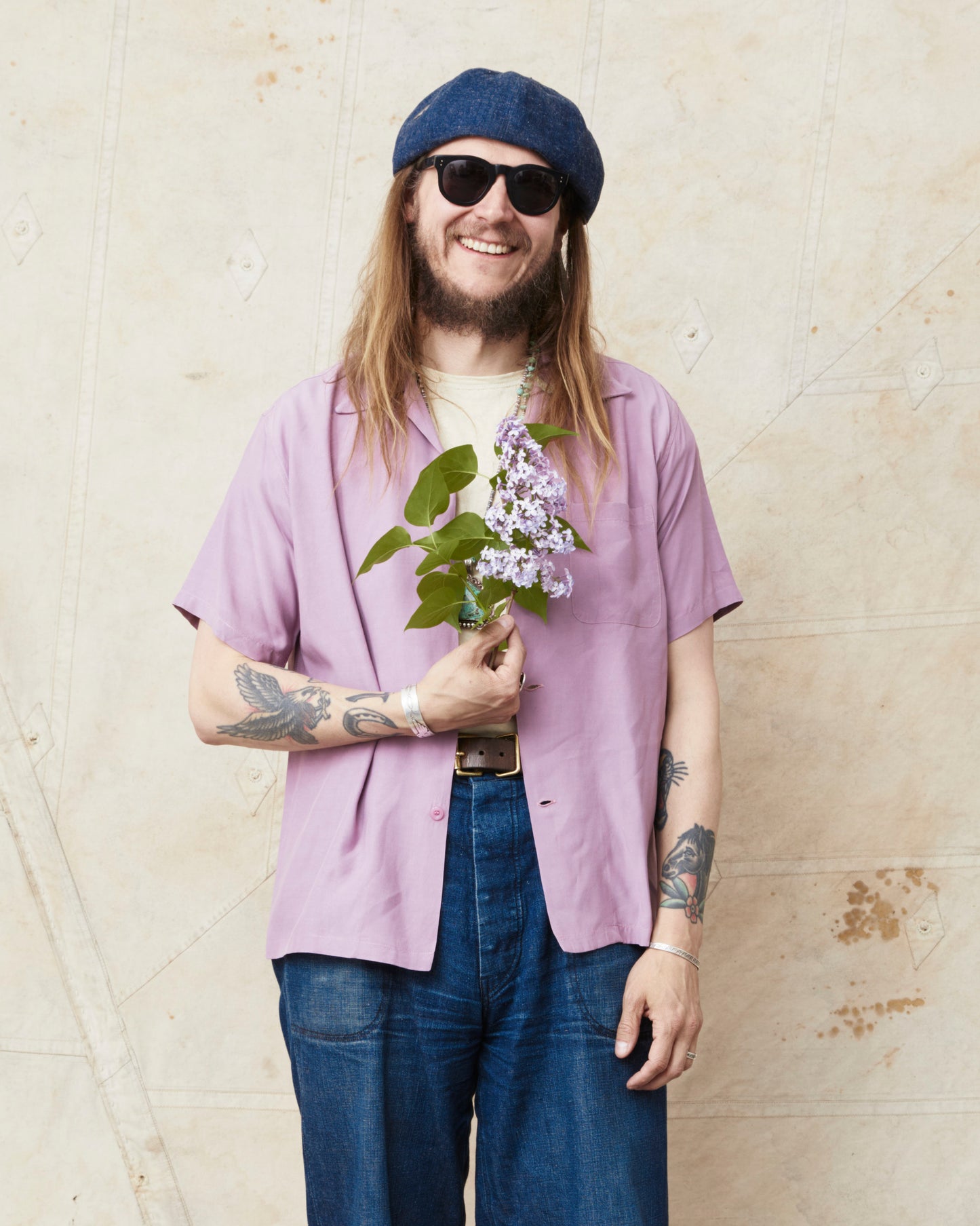 Style Eyes SE39455 Short Sleeve Rayon Bowling Shirt Purple