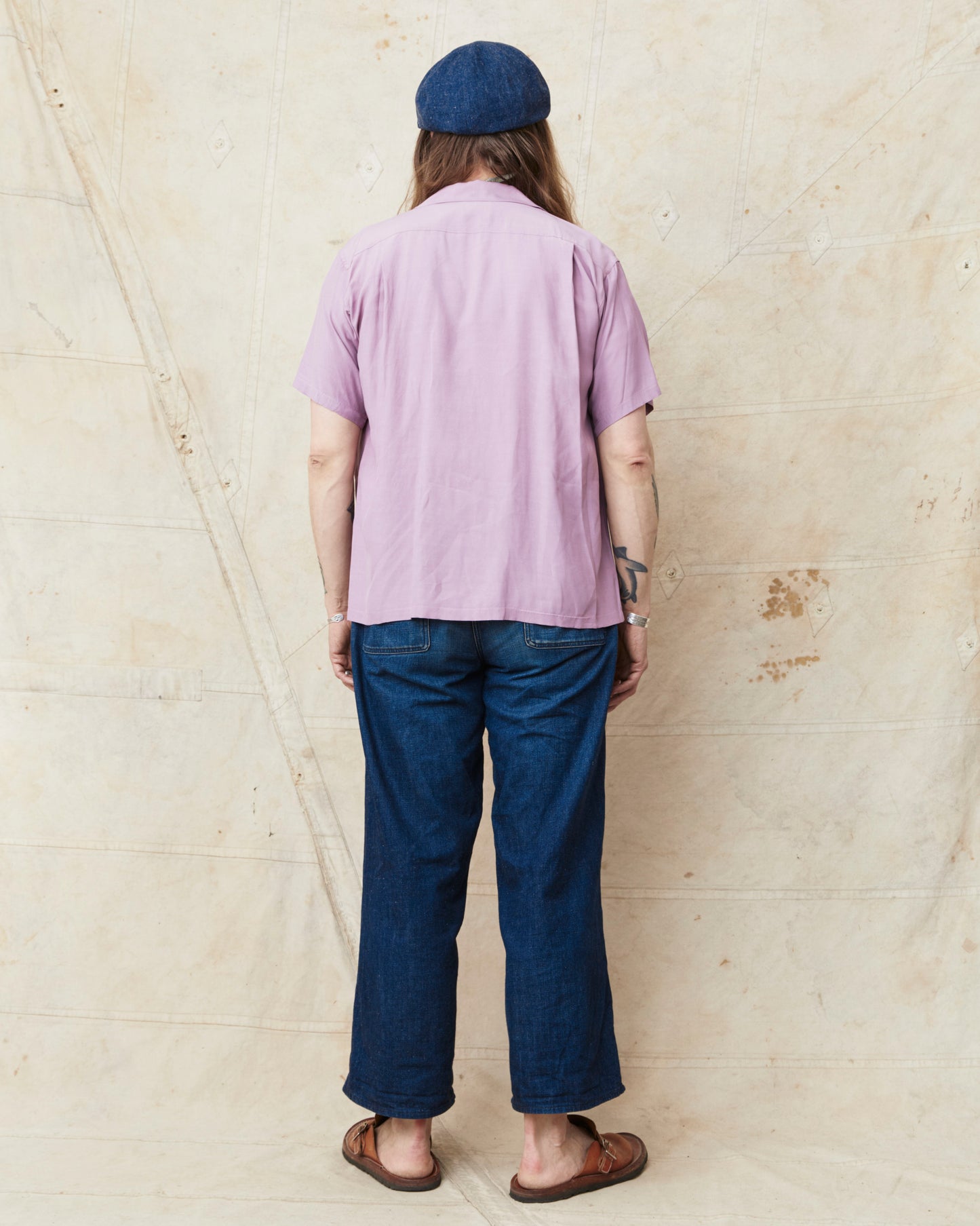 Style Eyes SE39455 Short Sleeve Rayon Bowling Shirt Purple