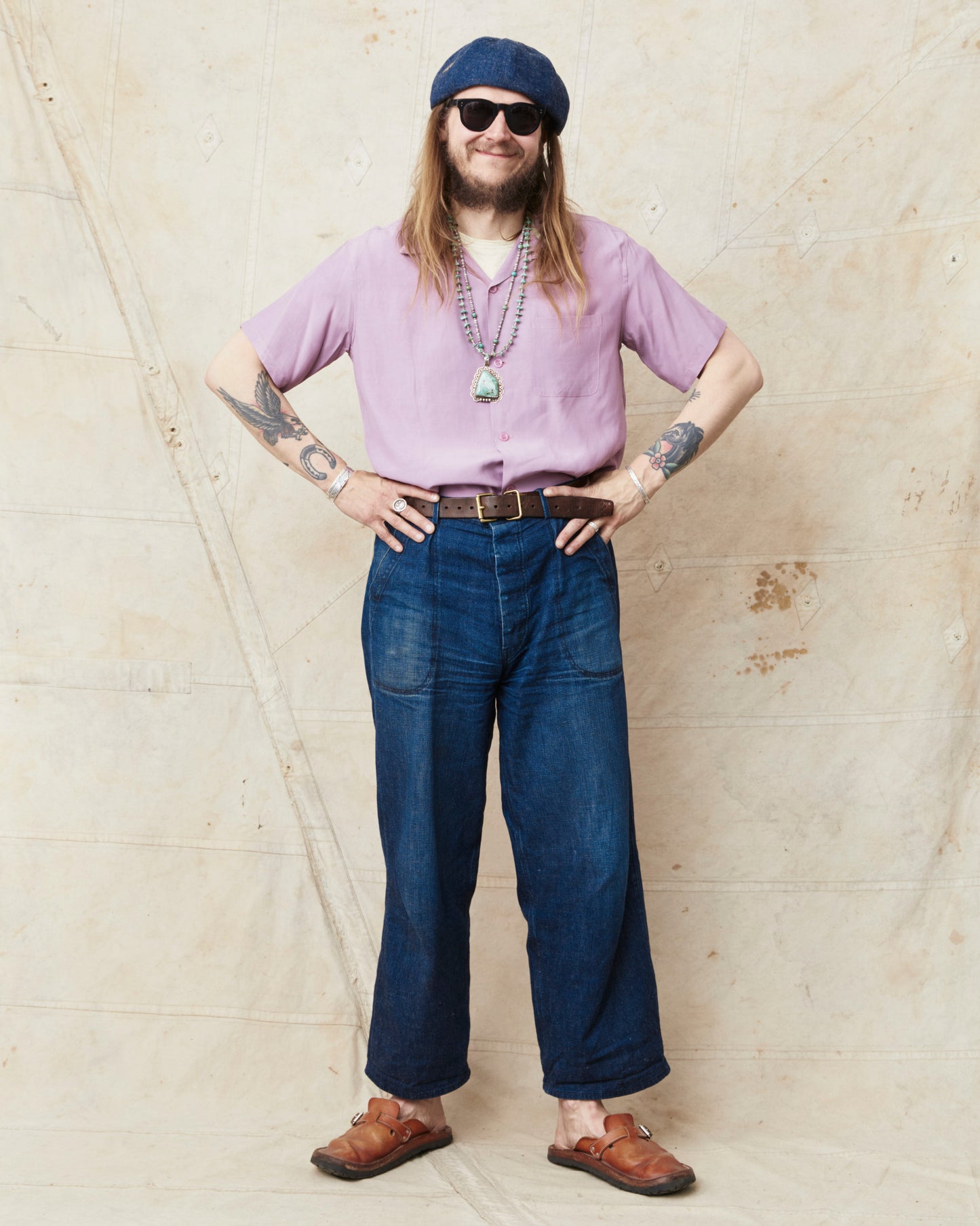 Style Eyes SE39455 Short Sleeve Rayon Bowling Shirt Purple