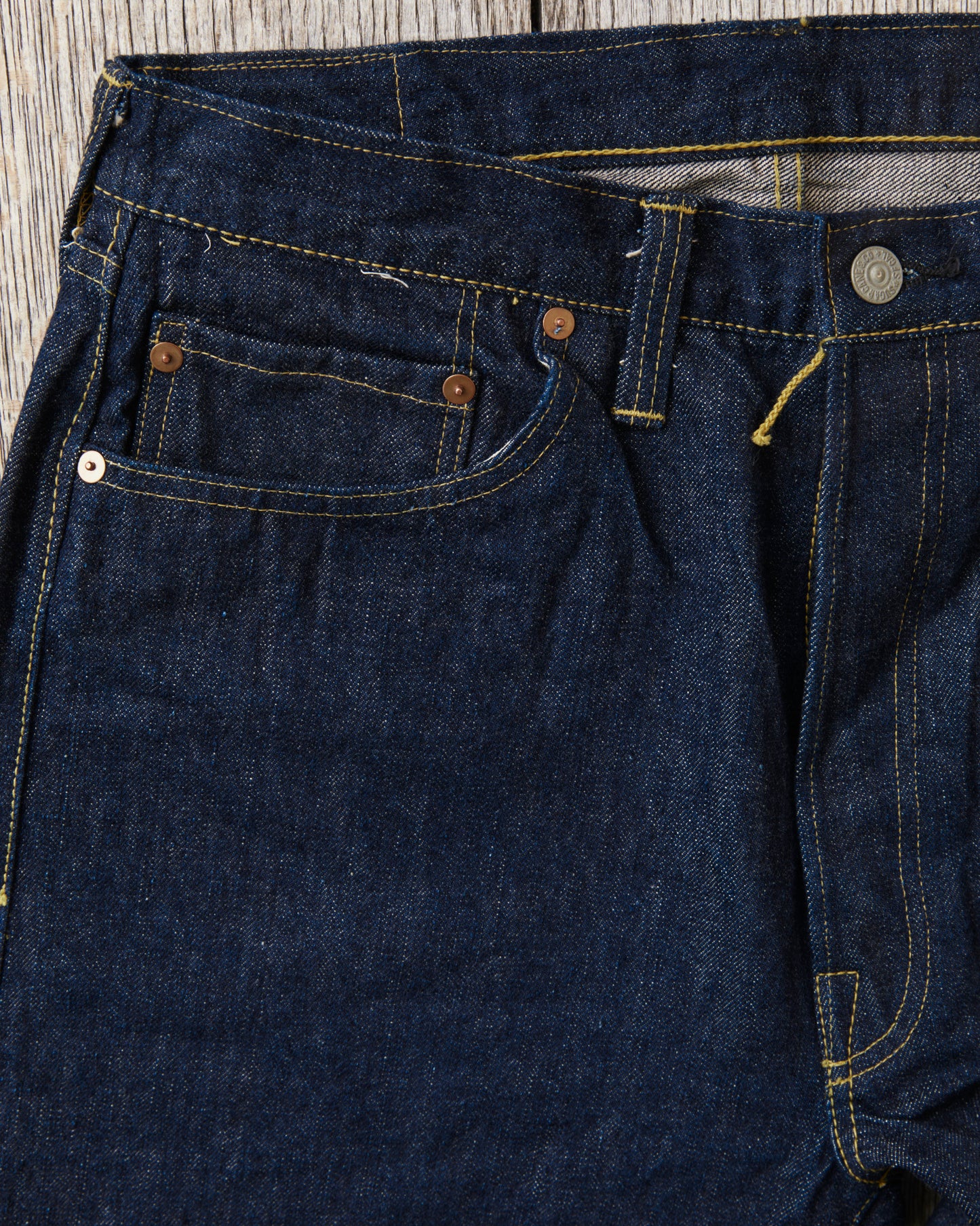 Sugar Cane & Co. SC49001 Super "Denim" Collectibles #01 Blue Denim Waist Overalls “S1945” Model One Wash