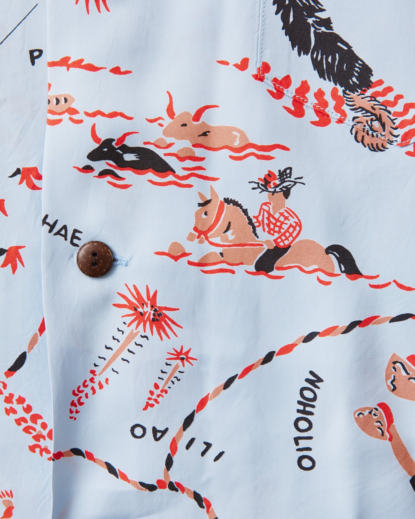 Sun Surf SS39420 Rayon Hawaiian Shirt "Paniola Town"