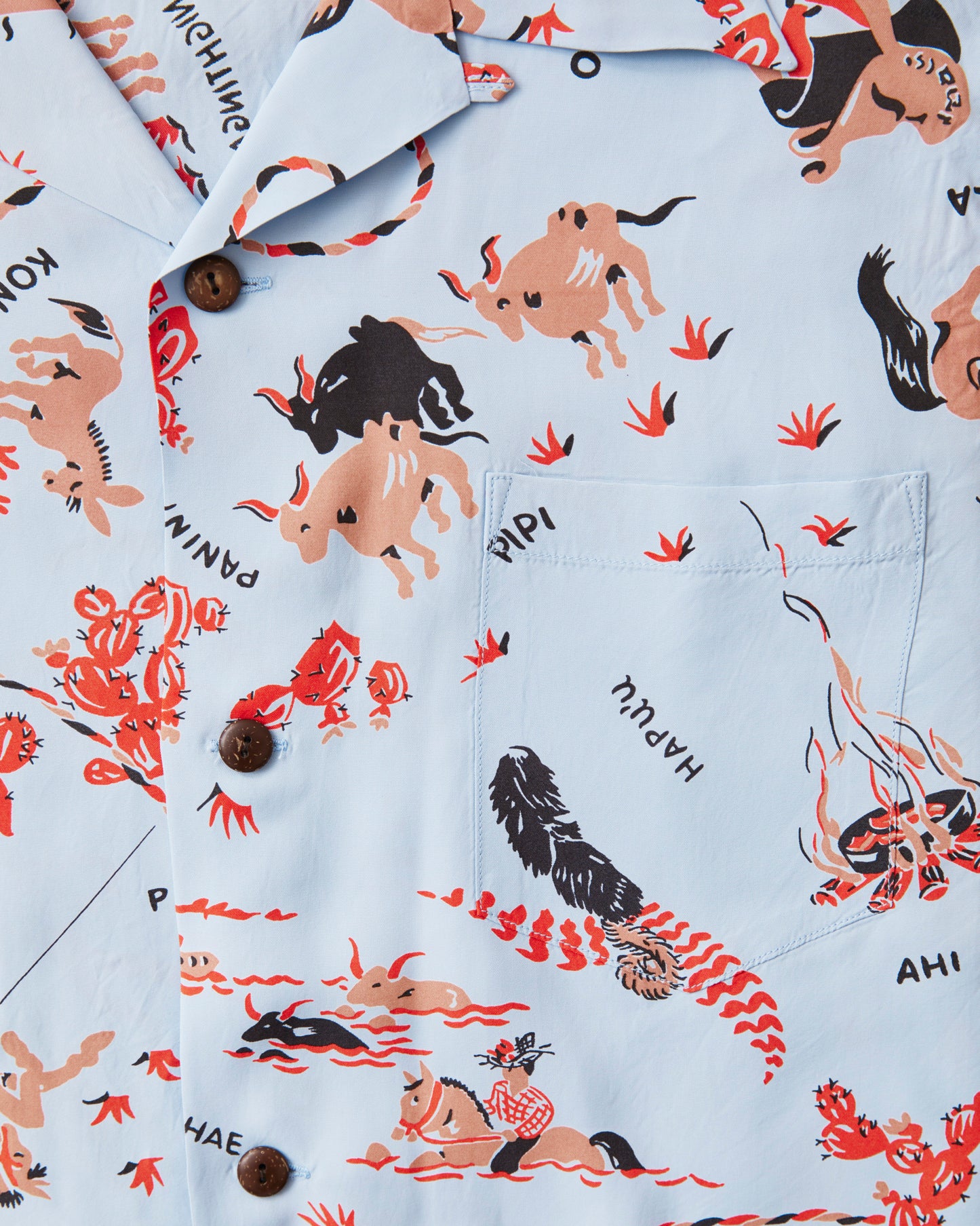Sun Surf SS39420 Rayon Hawaiian Shirt "Paniola Town"