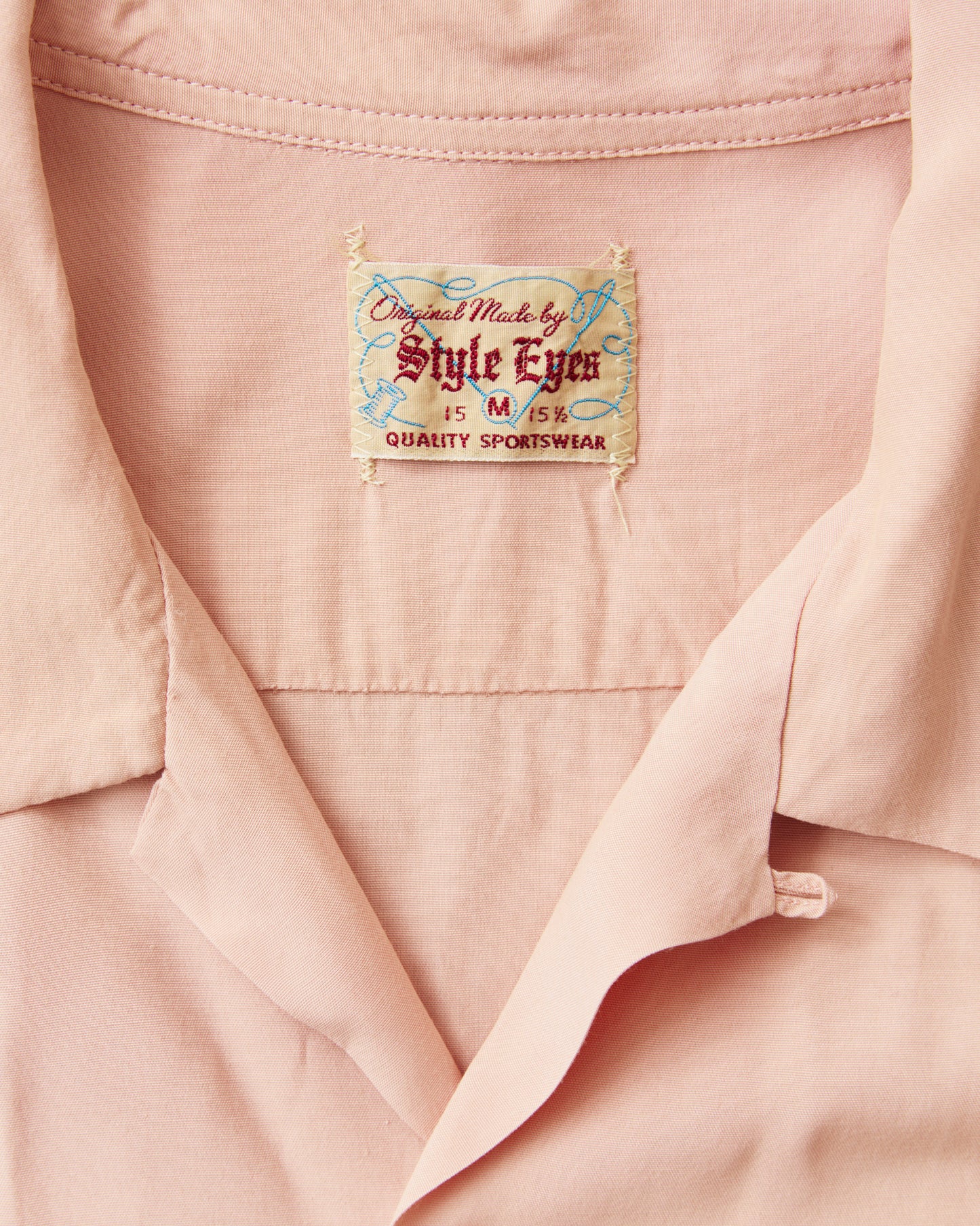 Style Eyes SE39455 Short Sleeve Rayon Bowling Shirt Pink