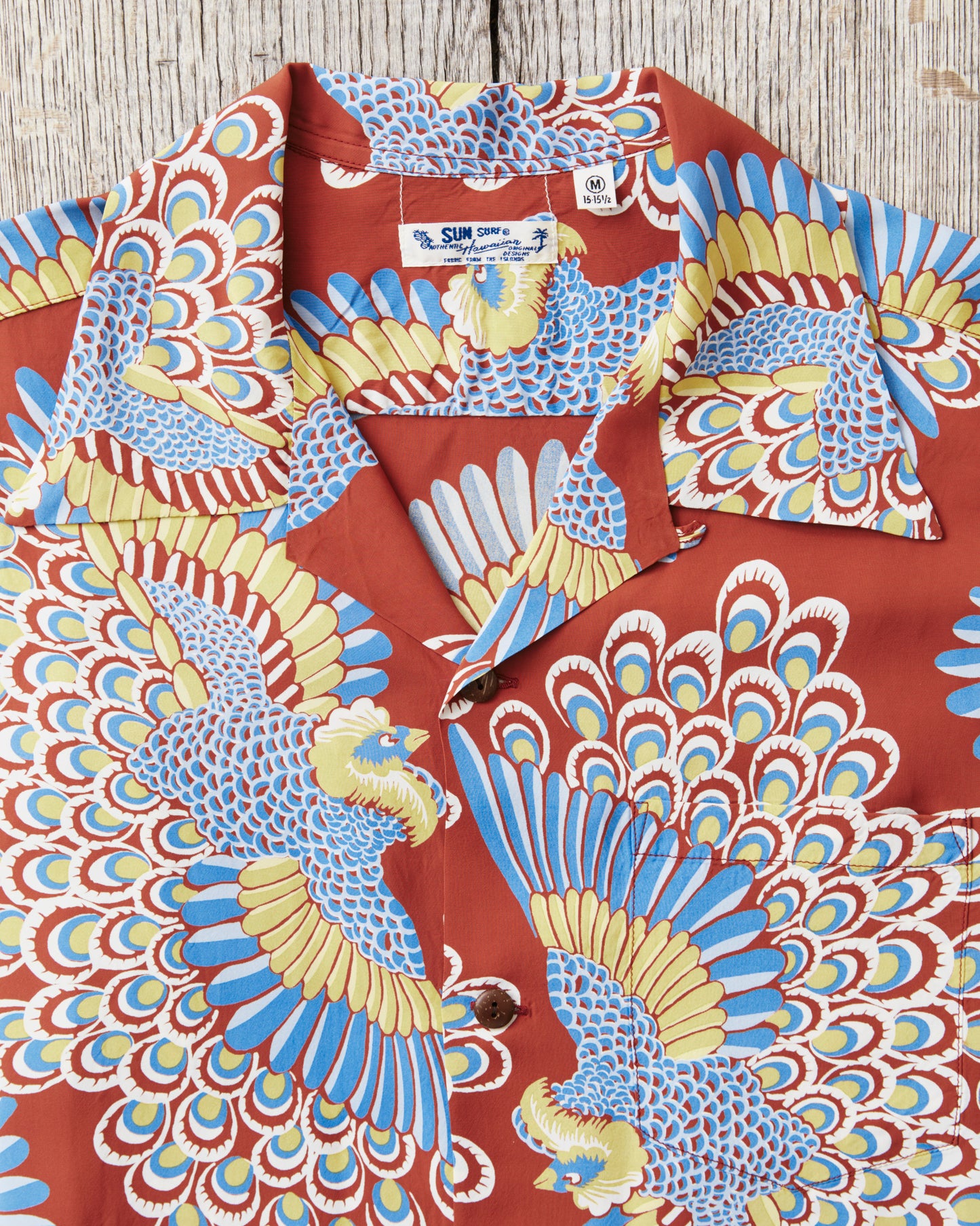 Sun Surf SS39428 Rayon Hawaiian Shirt "Peacock"