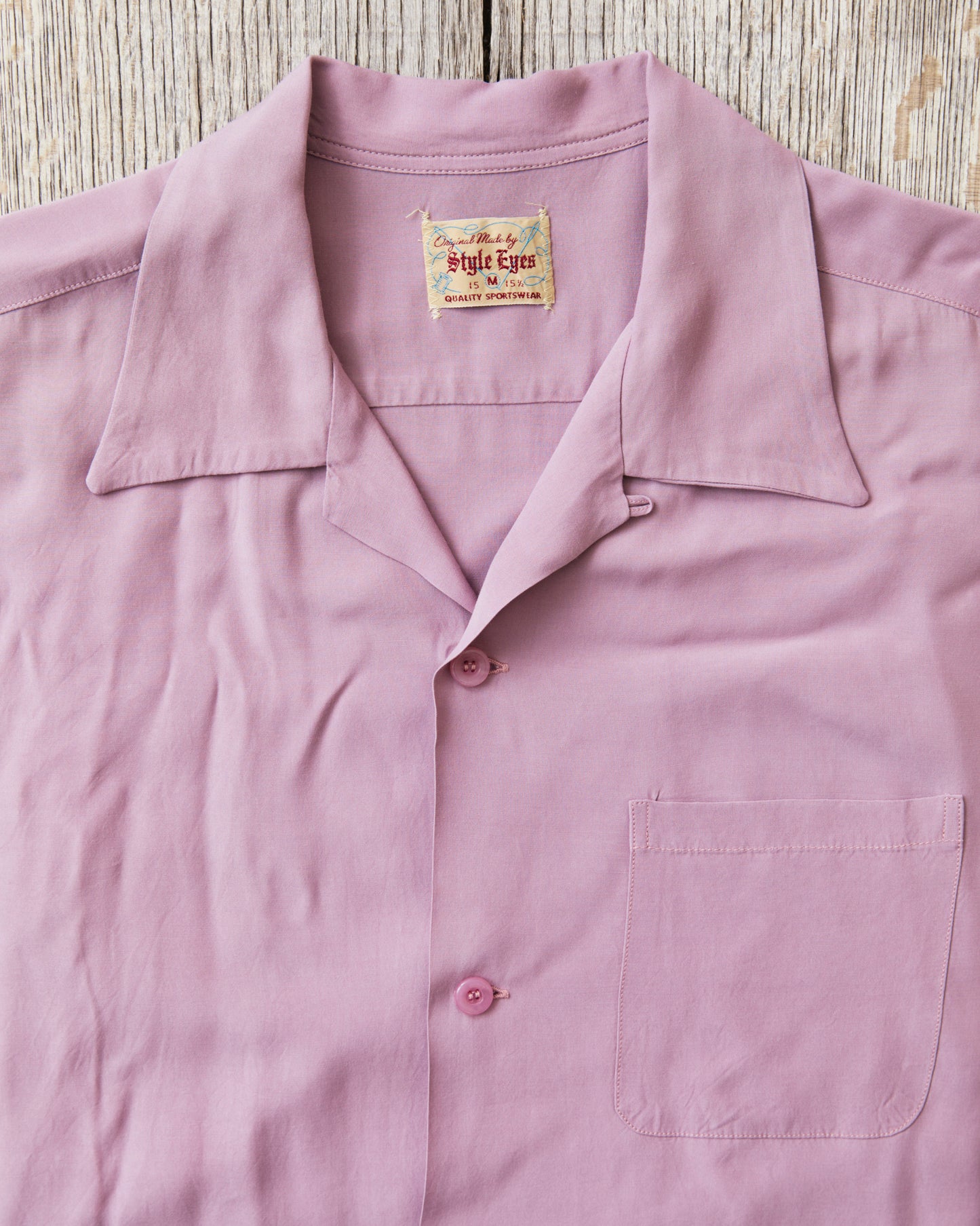 Style Eyes SE39455 Short Sleeve Rayon Bowling Shirt Purple