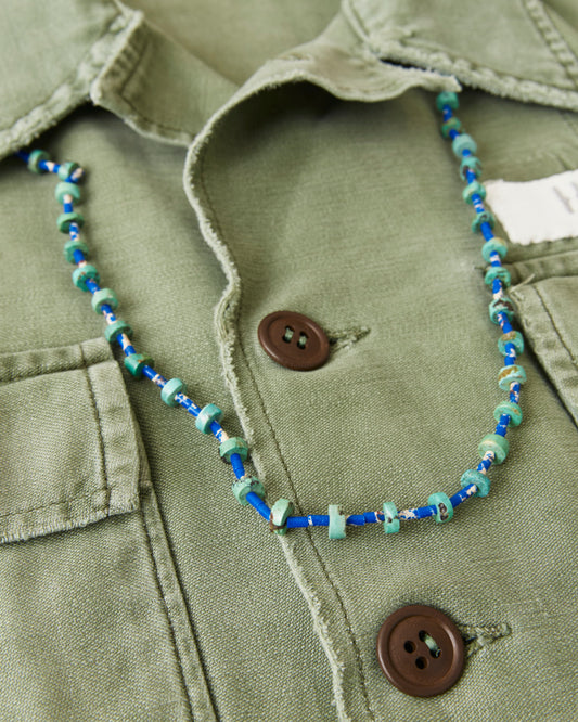 Papa Nui Cap Co. The Heishi Mermaid Necklace Dark Blue