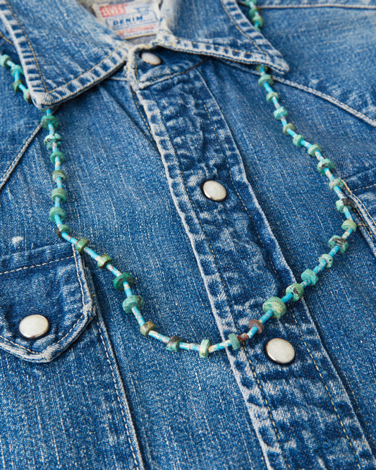 Papa Nui Cap Co. The Heishi Mermaid Necklace Light Blue