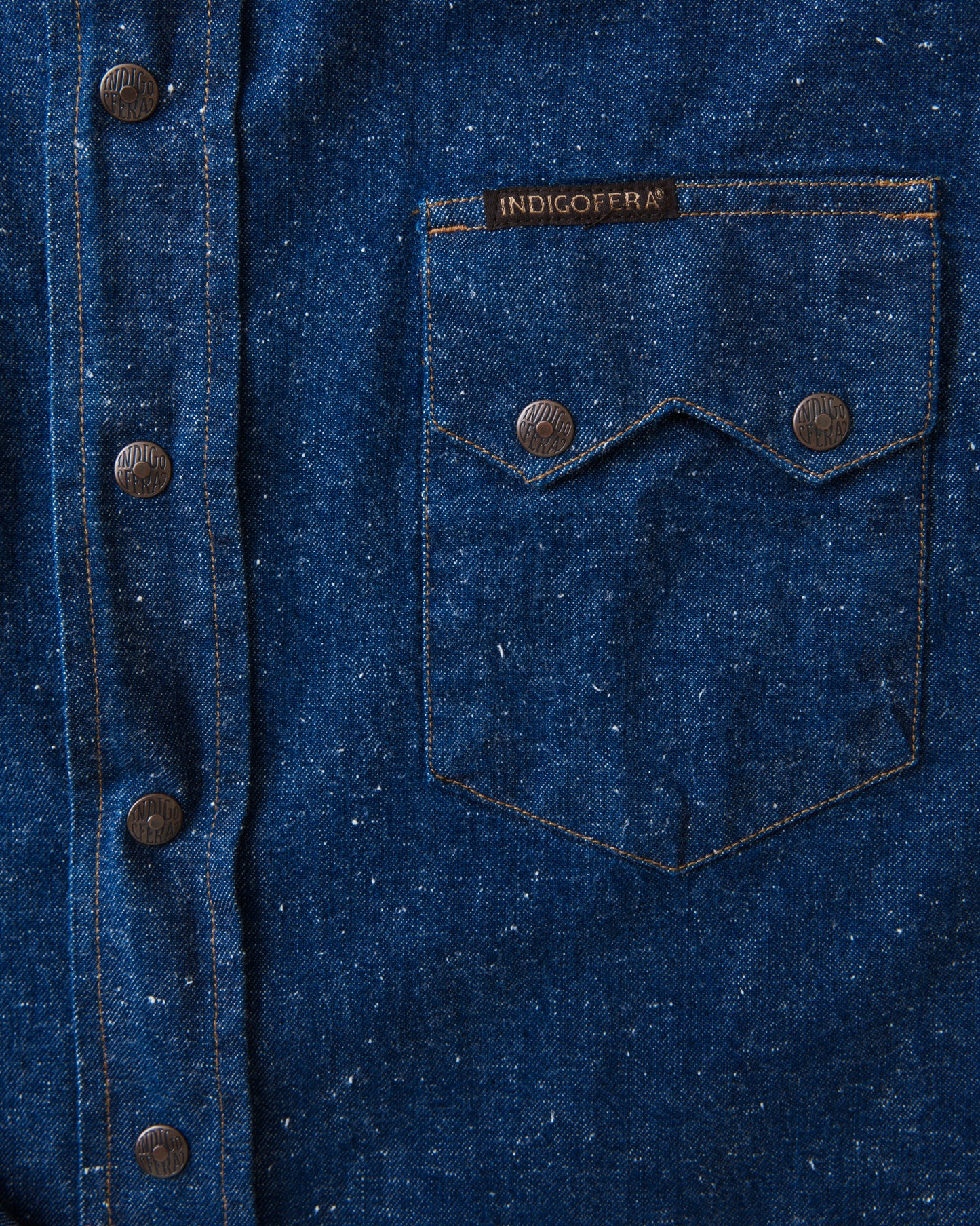 Indigofera Ryman Denim Shirt Neppy Indigo
