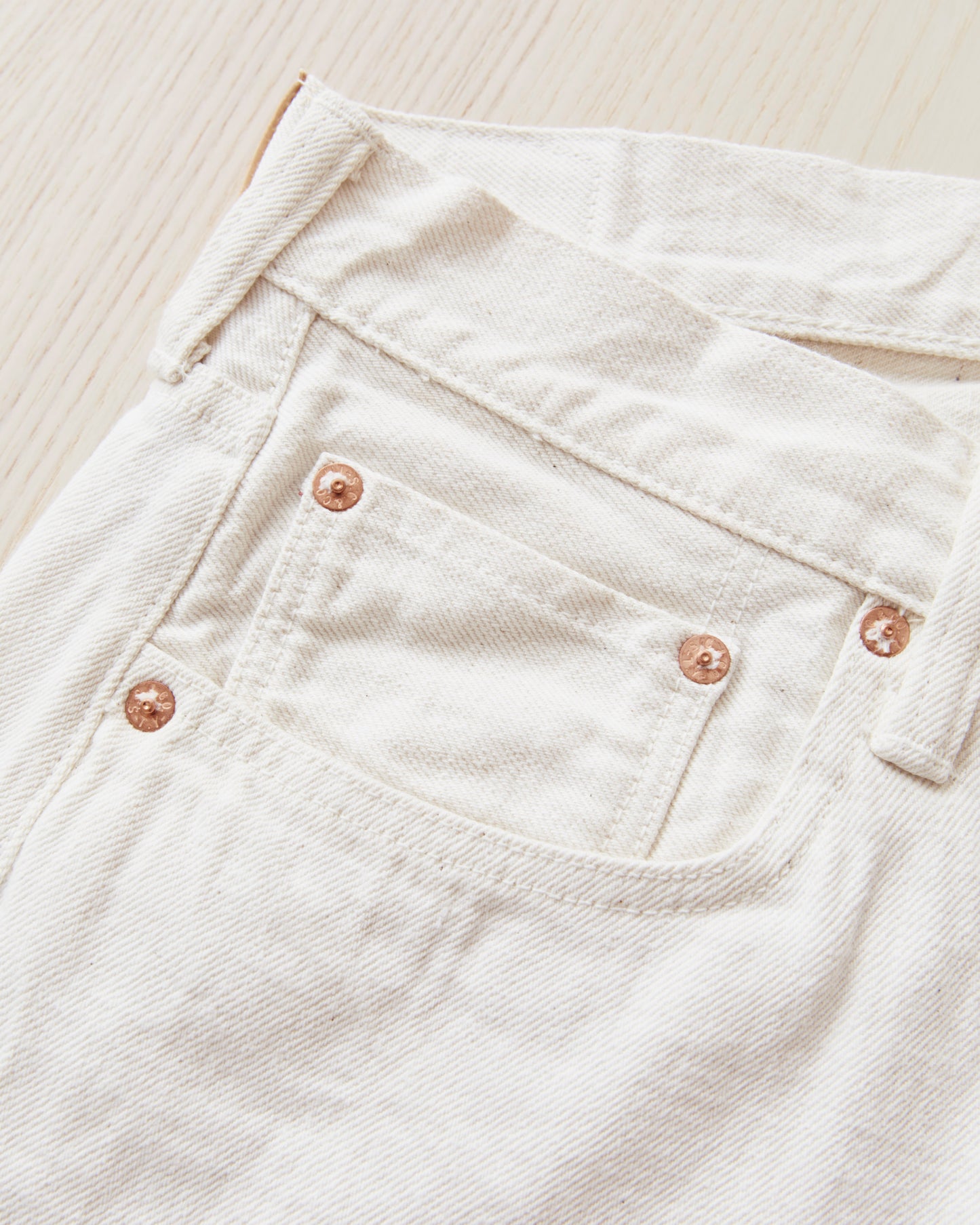 Sugar Cane & Co. SC42560 1947 Model 13 oz White Denim One Wash