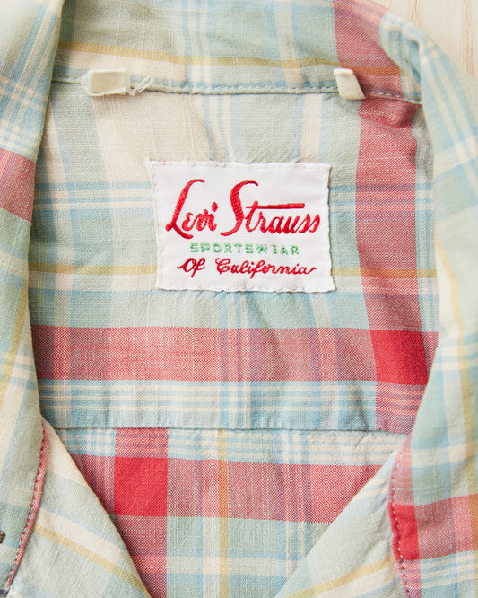 Second Hand Levi's Vintage Clothing Checkered Short Sleeve Shirt M