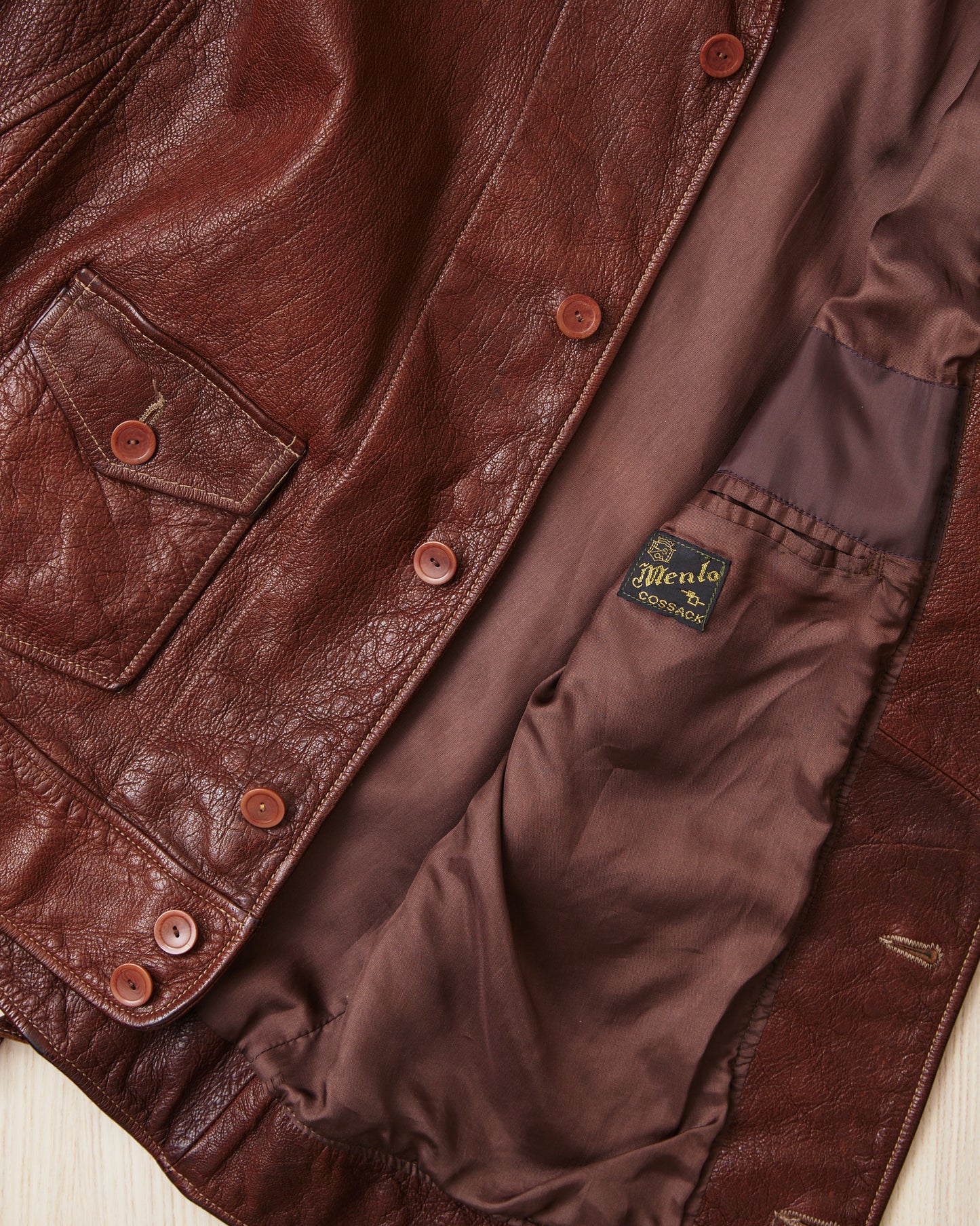 Second Hand Levi's Vintage Clothing Menlo Leather Jacket Size S